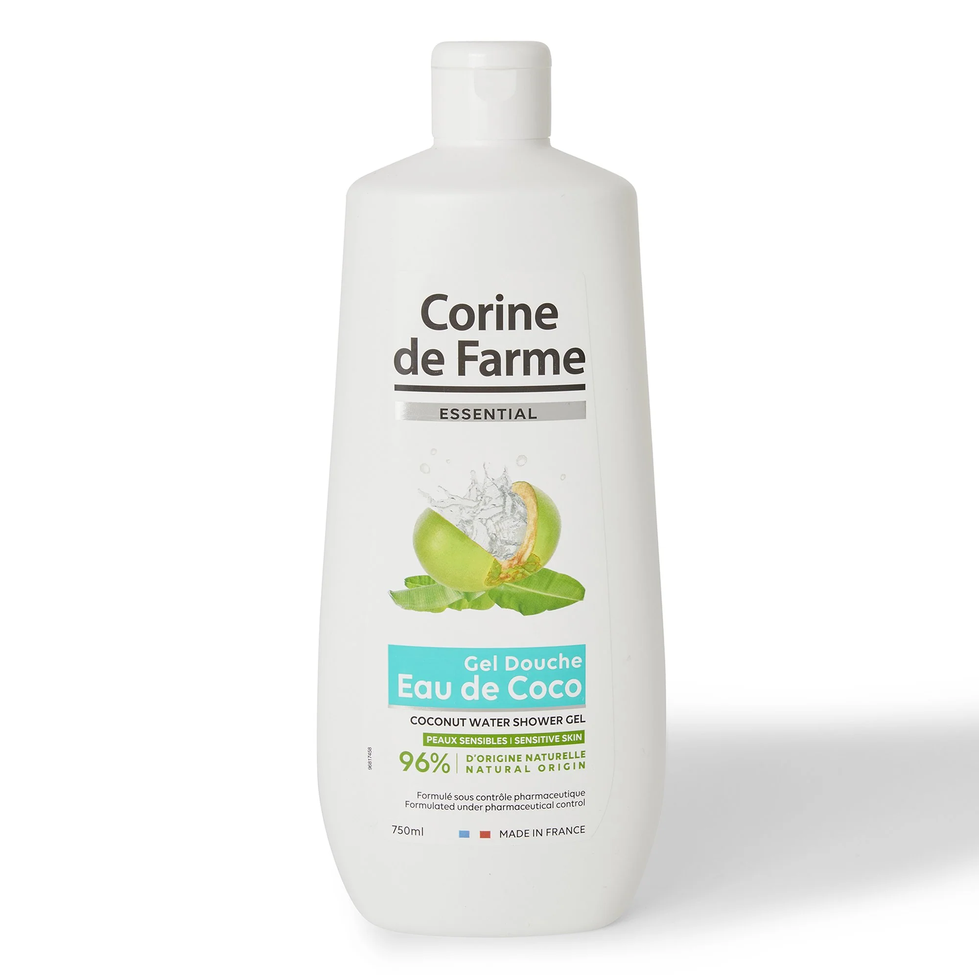 Gel douche peaux sensibles - eau de coco