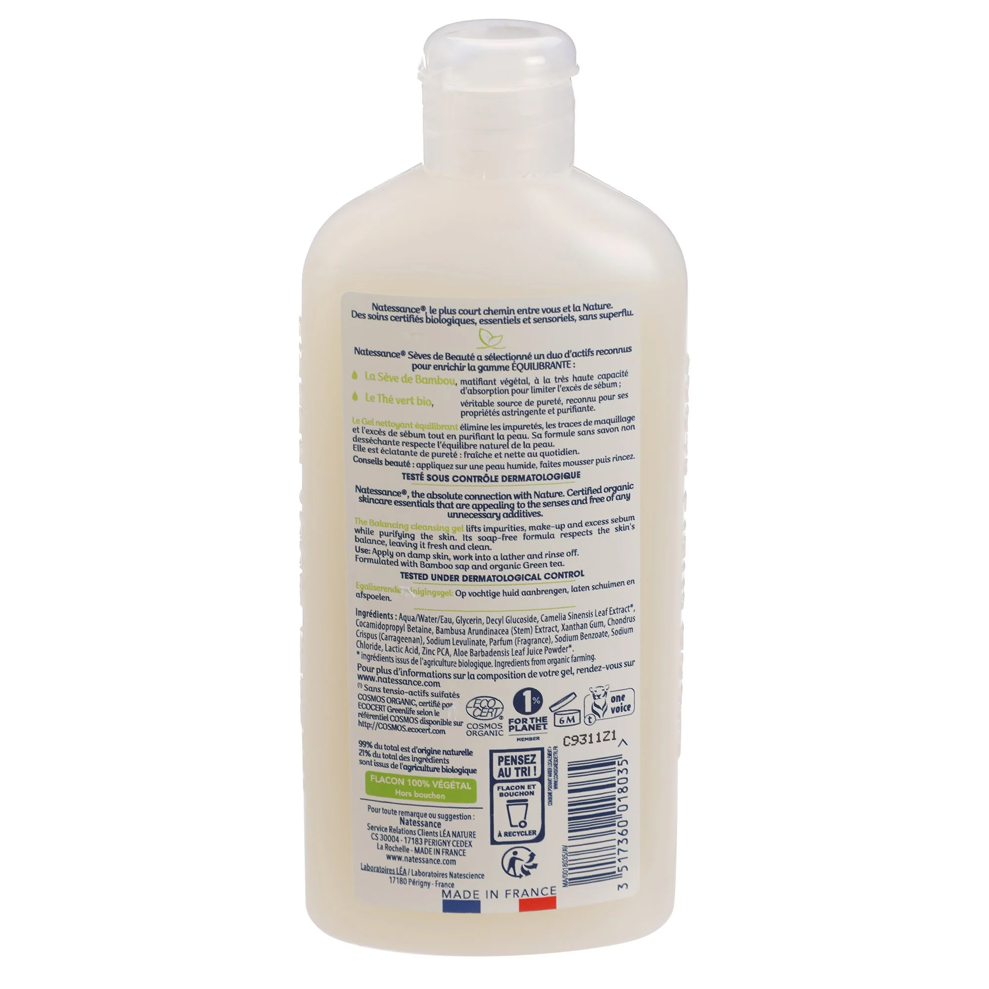 Gel nettoyant équilibrant bambou et thé vert bio - Image 2