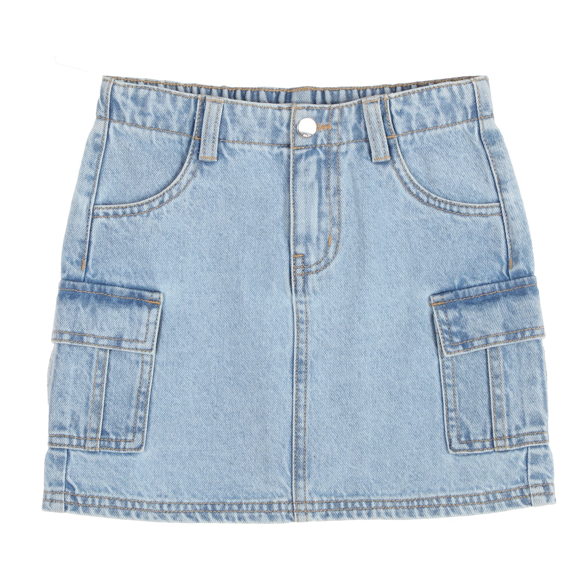 Jupe Denim Cargo - Bleu