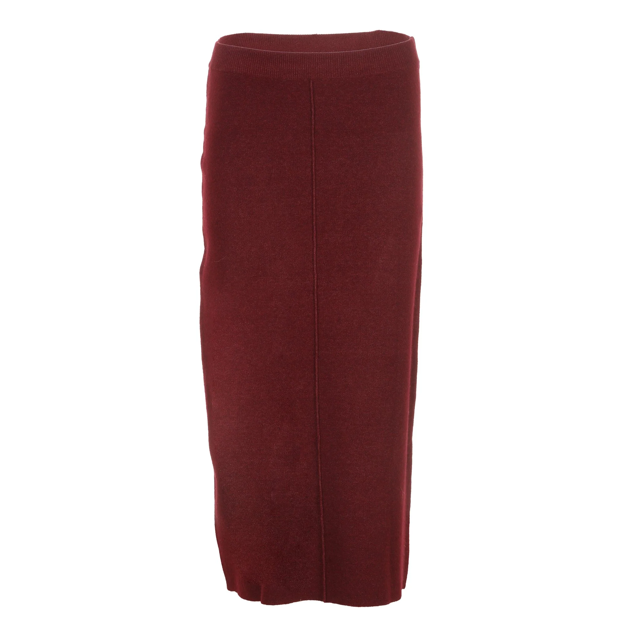 Jupe longue en maille  - Rouge