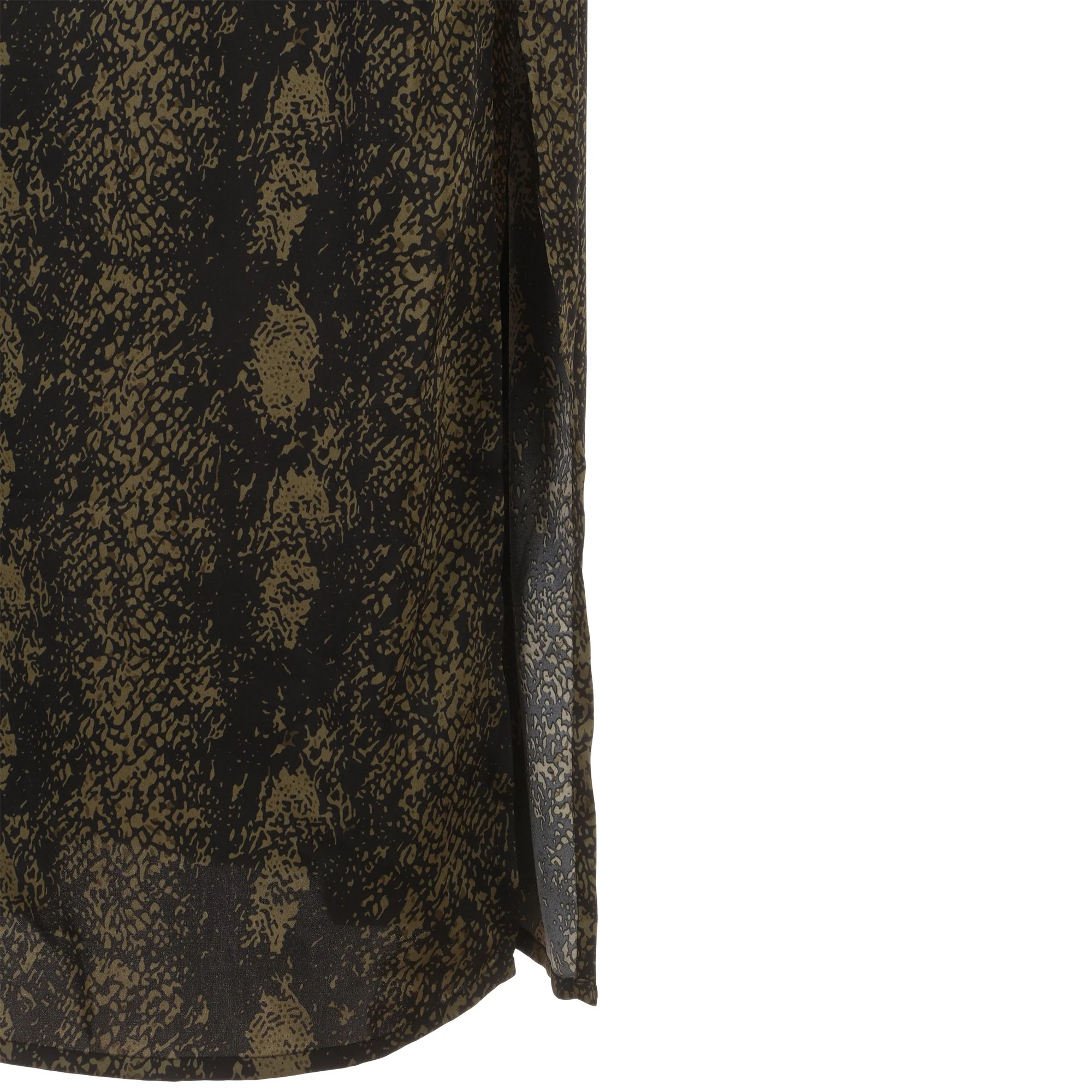 Jupe longue en satin  - Kaki - Image 3