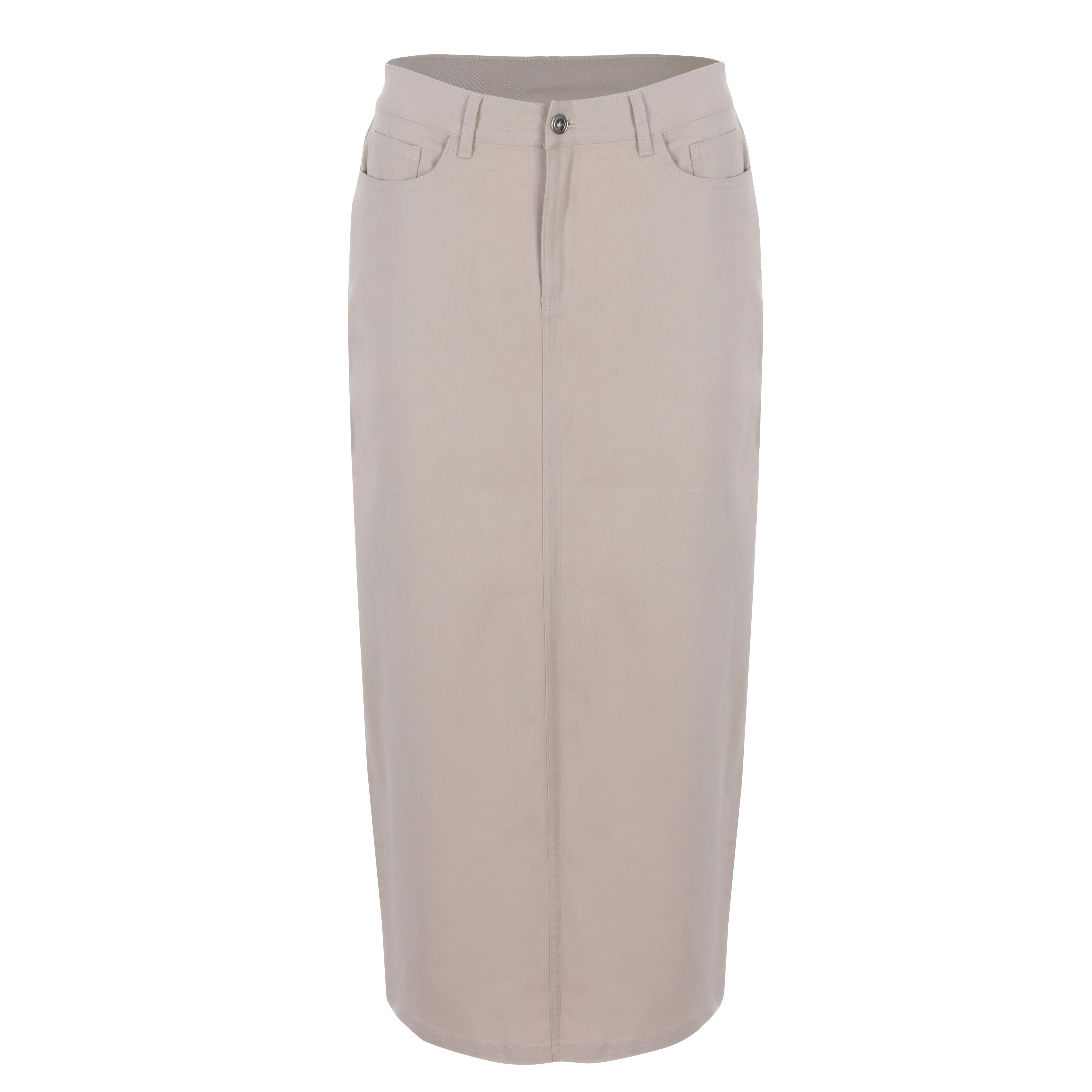 Jupe mi-longue  - Beige