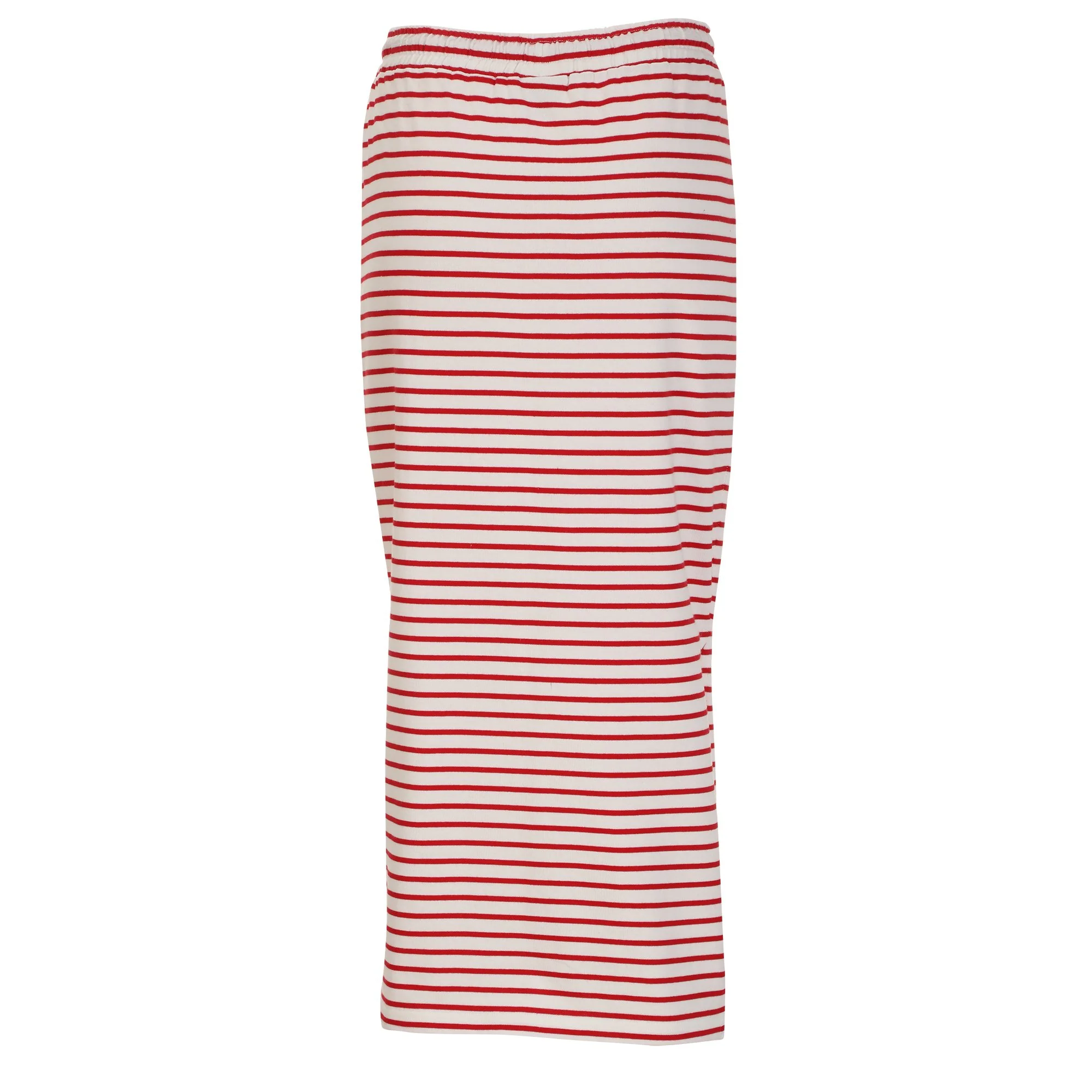 Jupe rayée en maille  - Rouge - Image 2