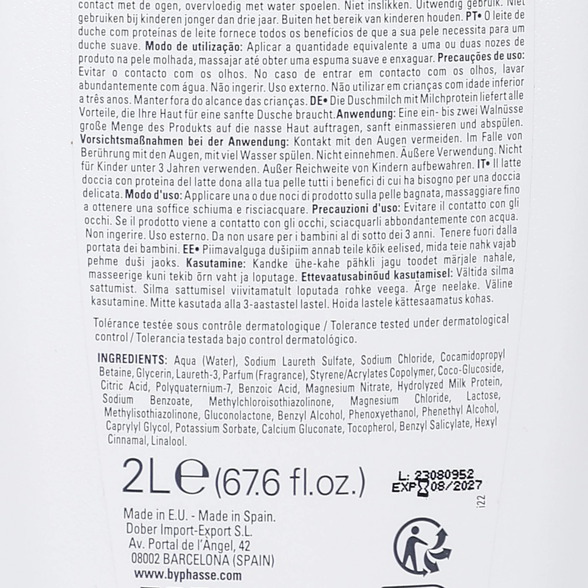 Lait de douche caresse protéine de lait - Image 2