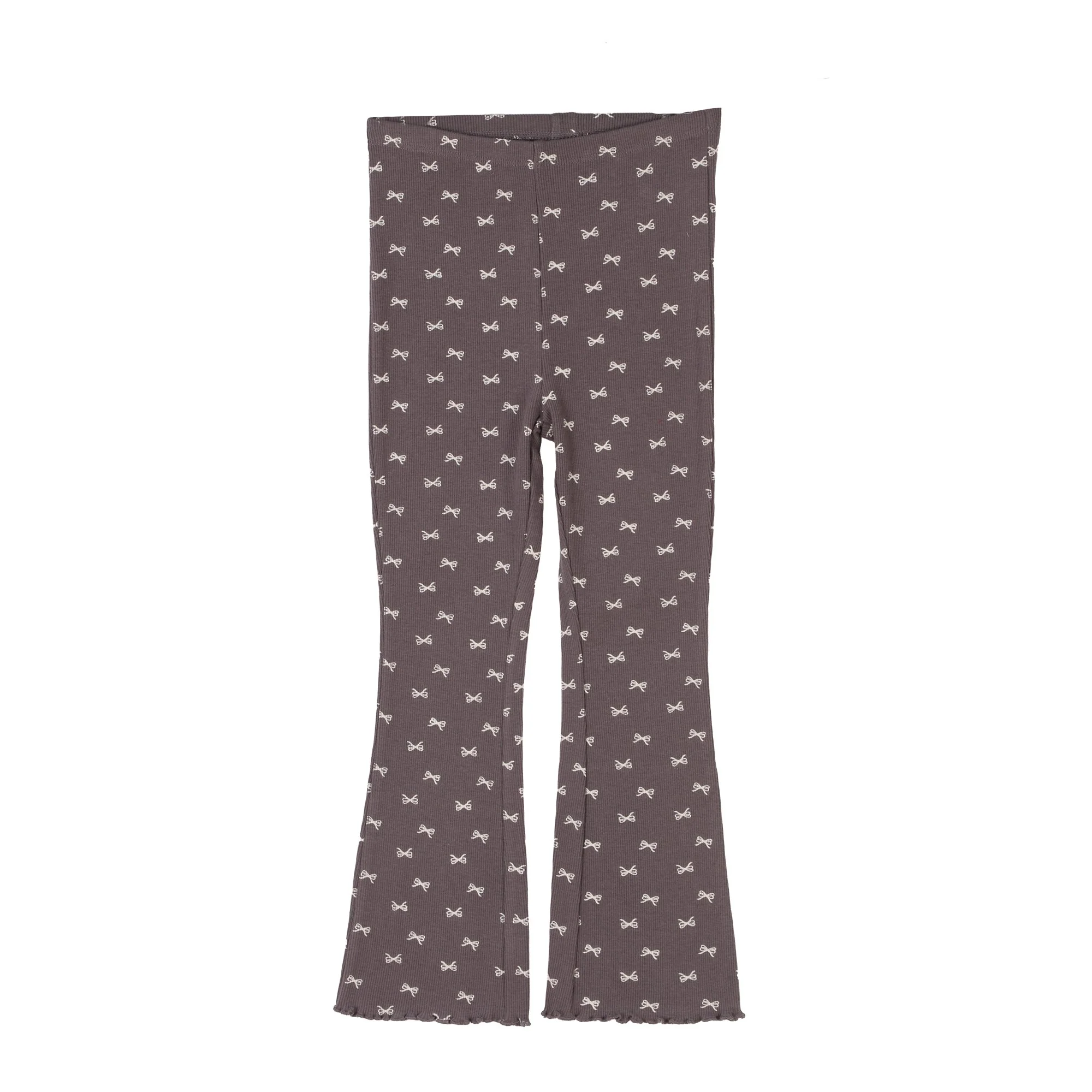 Legging droit côtelé 3/12 ans - Gris