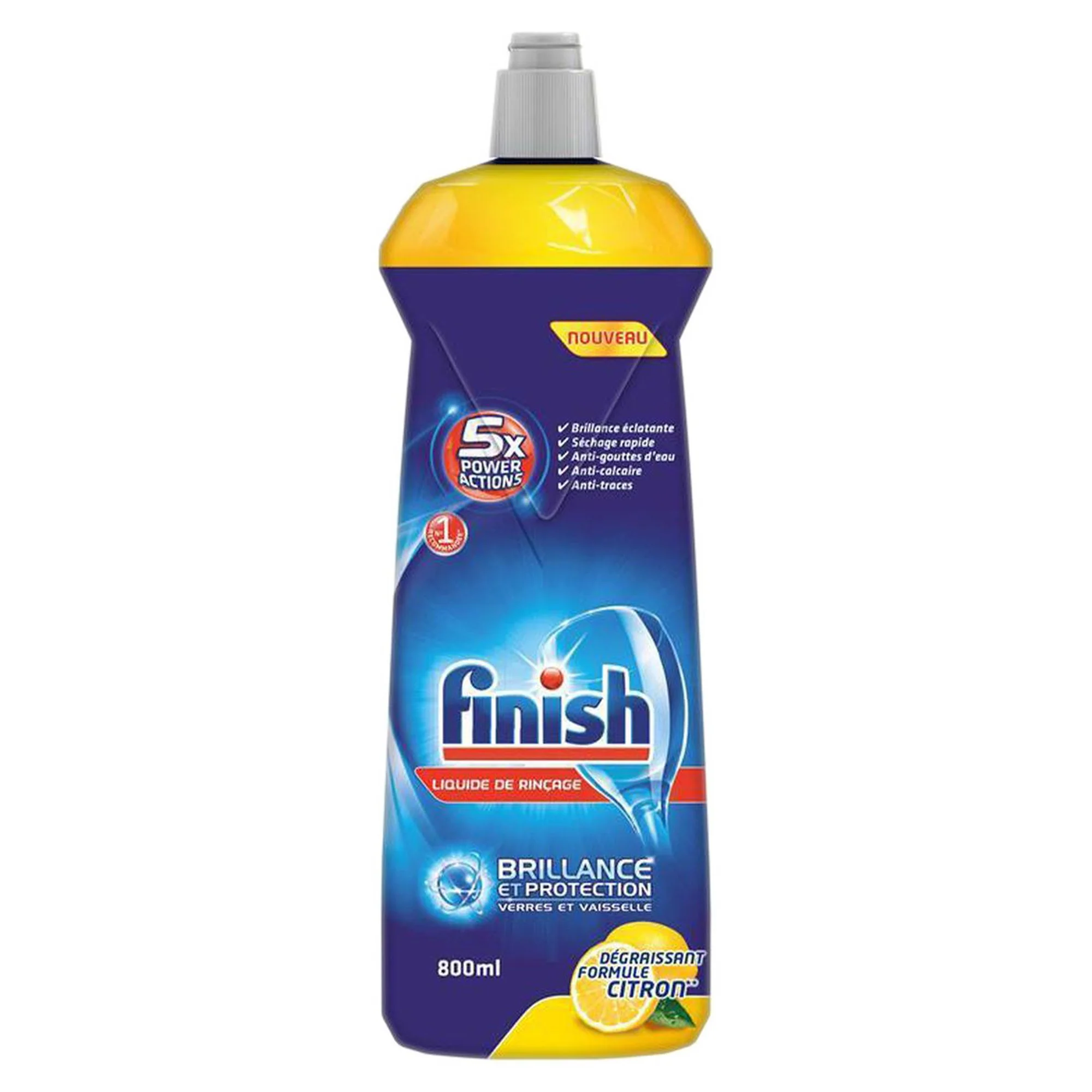 Liquide de rinçage et brillance citron