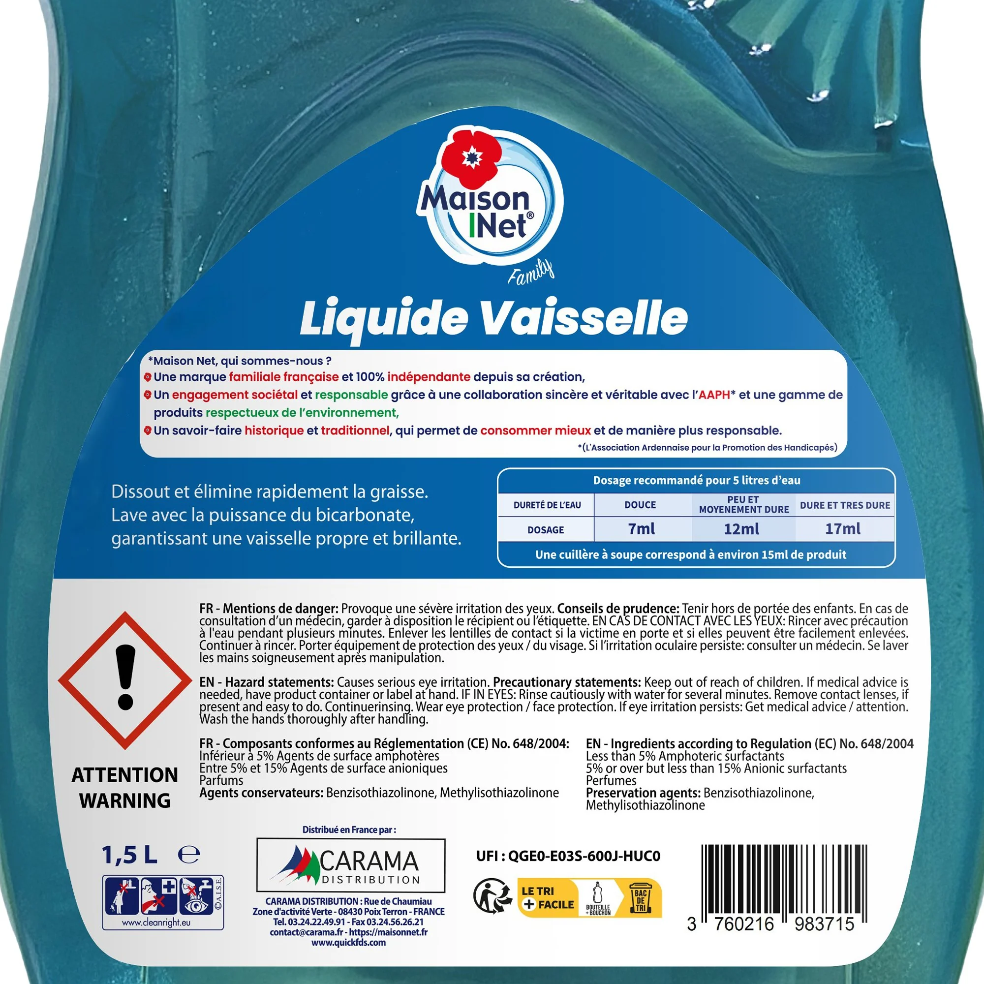 LIQUIDE VAISSELLE BICARBONATE - Image 3