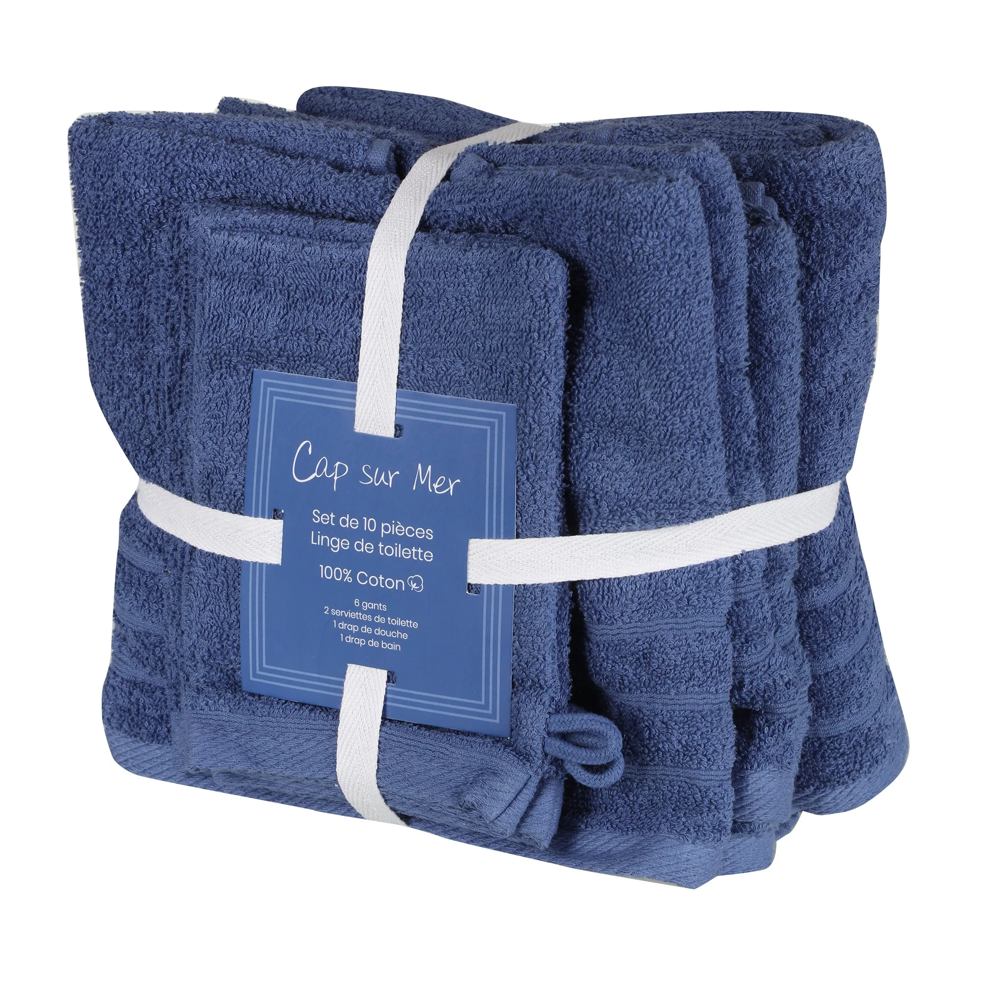 Lot de 10 pièces de bain bleu/rose - Bleu - Image 2