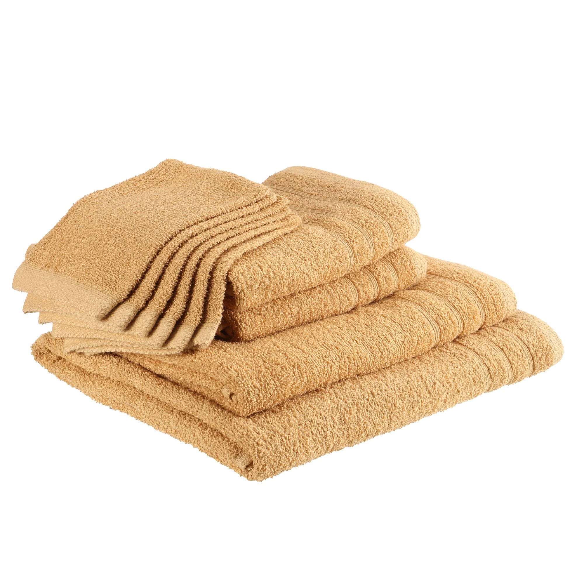 Lot de 10 pièces de bain ocre/vert - Jaune - Image 3