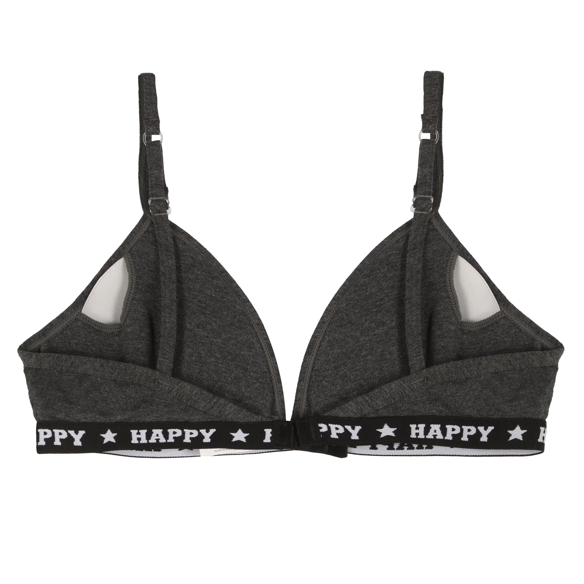 Lot de 2 soutien gorges en coton coque fine - Gris - Image 5