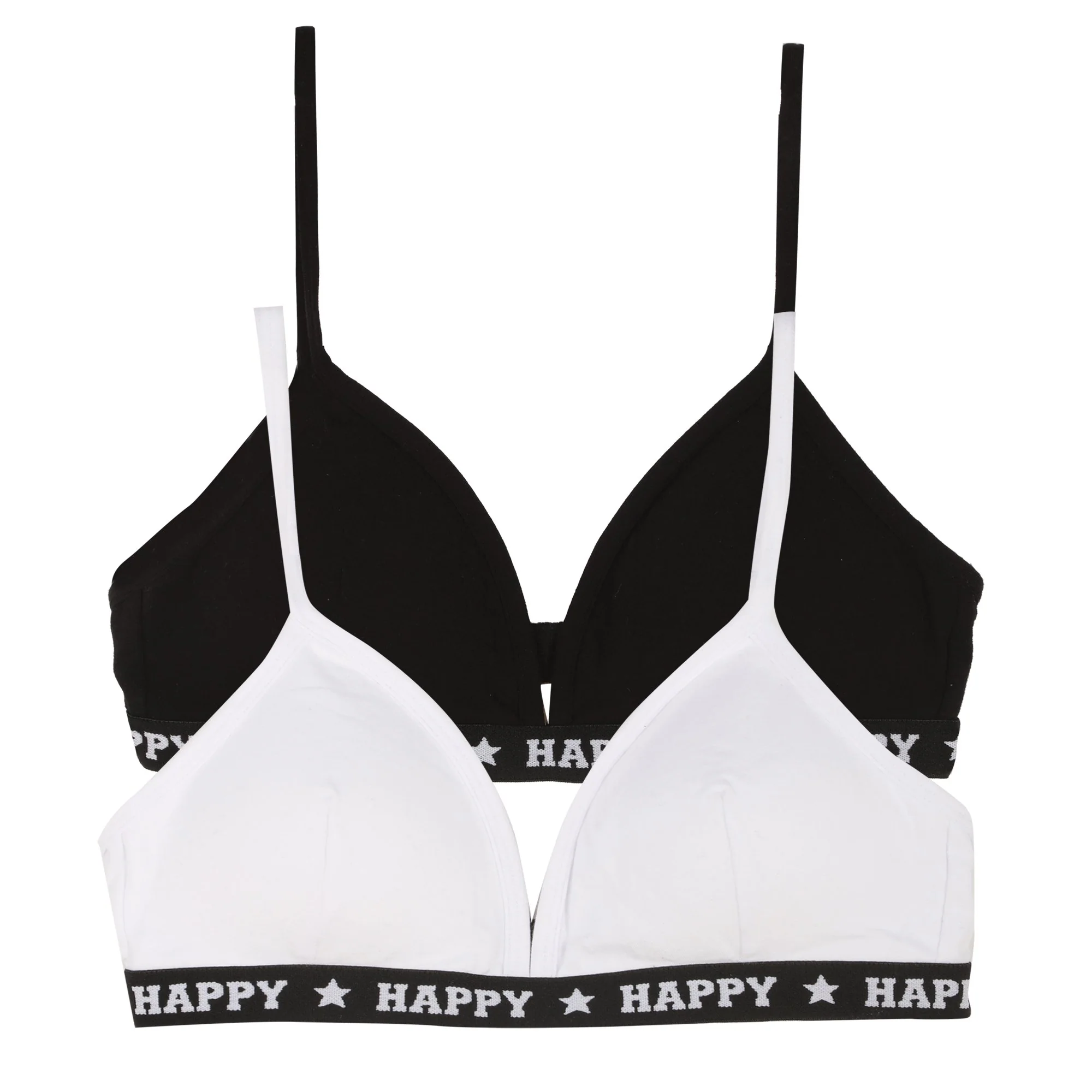 Lot de 2 soutien gorges en coton coque fine - Noir