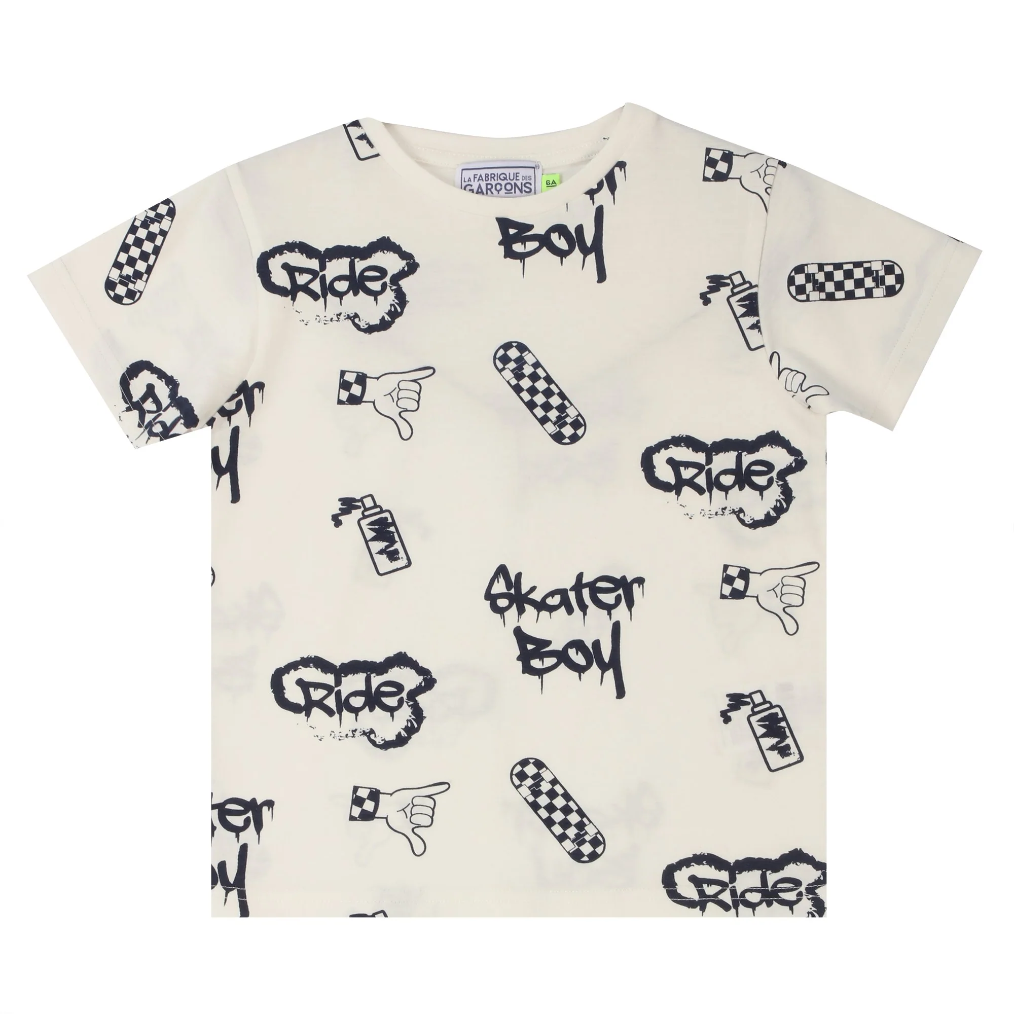 Lot de 2 tee-shirts manches courtes avec animations 3/12 ans - Vert - Image 4