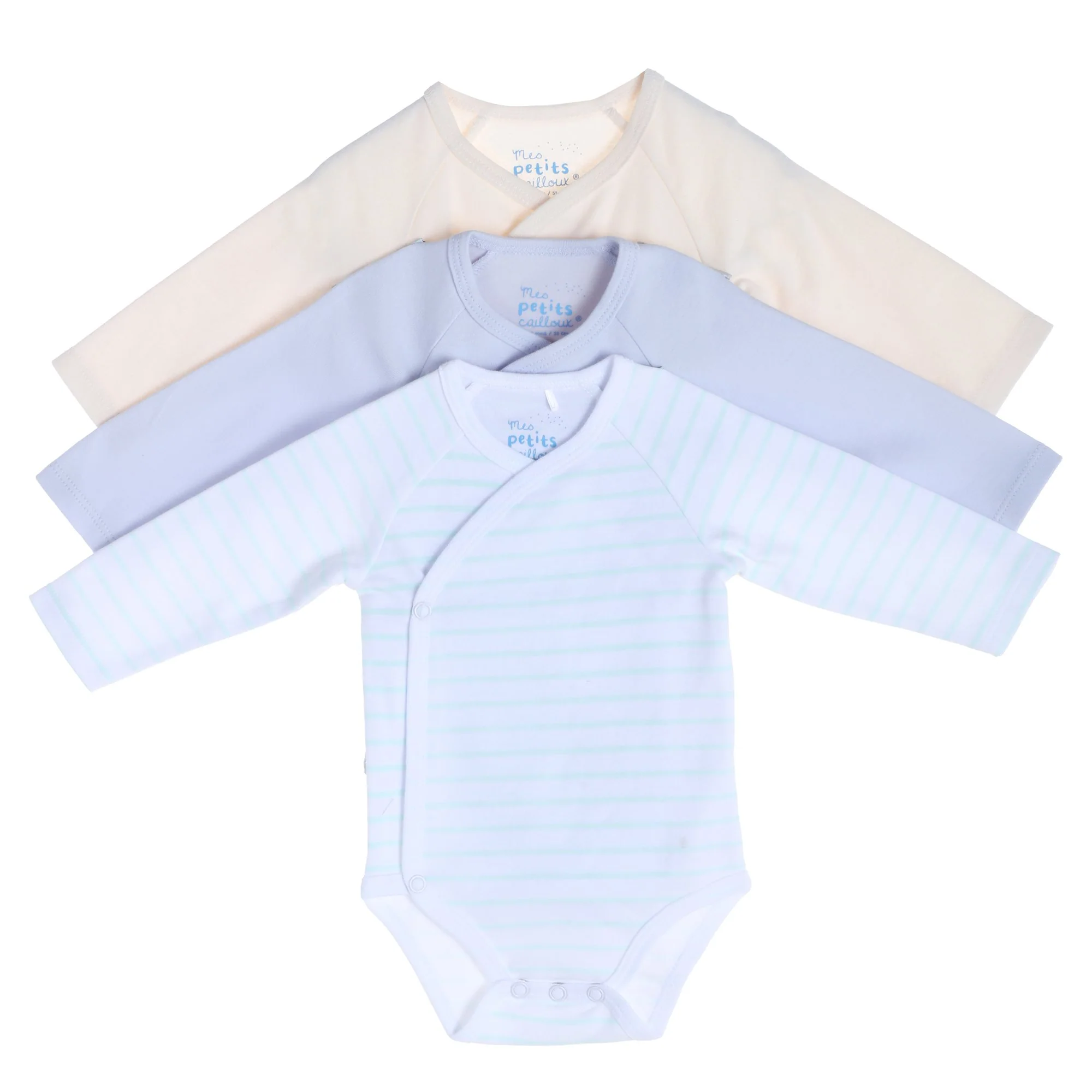 Lot de 3 Body croisés pour Bébé - Multicolore