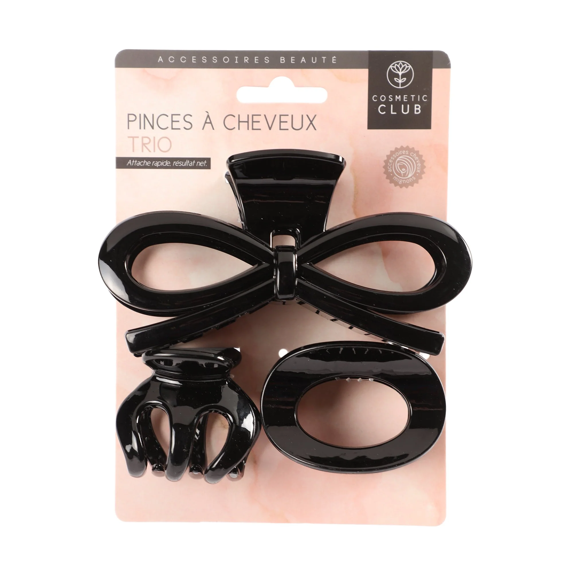 Lot de 3 pinces pour cheveux