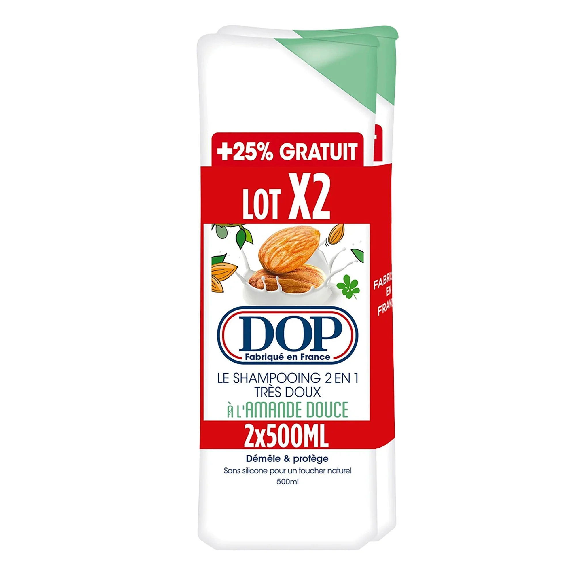 Lot shampoing DOP 2 en 1