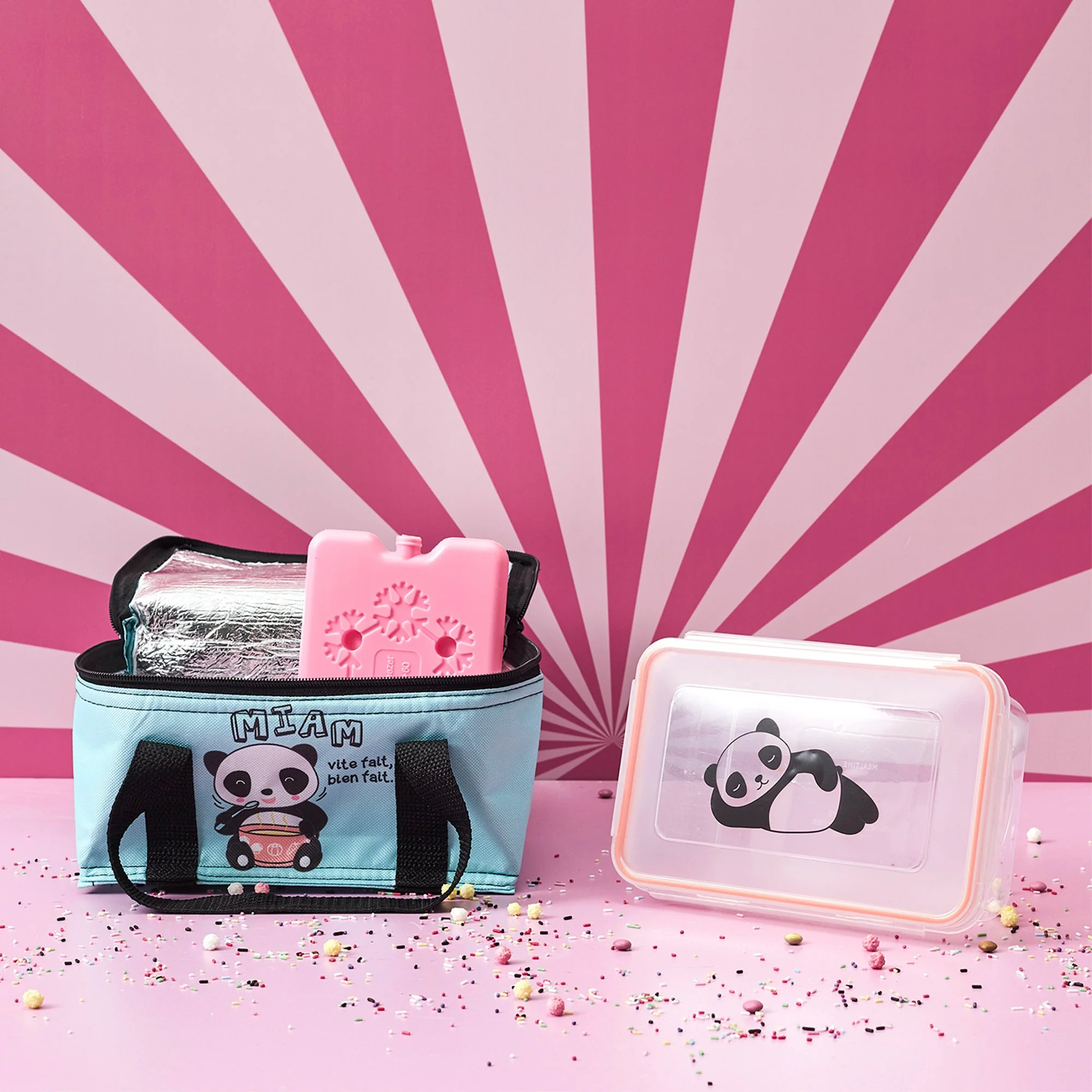 Lunch box isotherme Kawaii 2,6L et pain de glace - Image 3