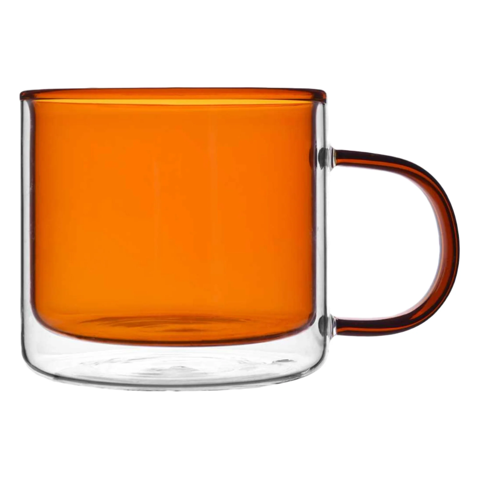 Mug double paroi en verre coloré avec anse 250 ml  - Vert - Image 2