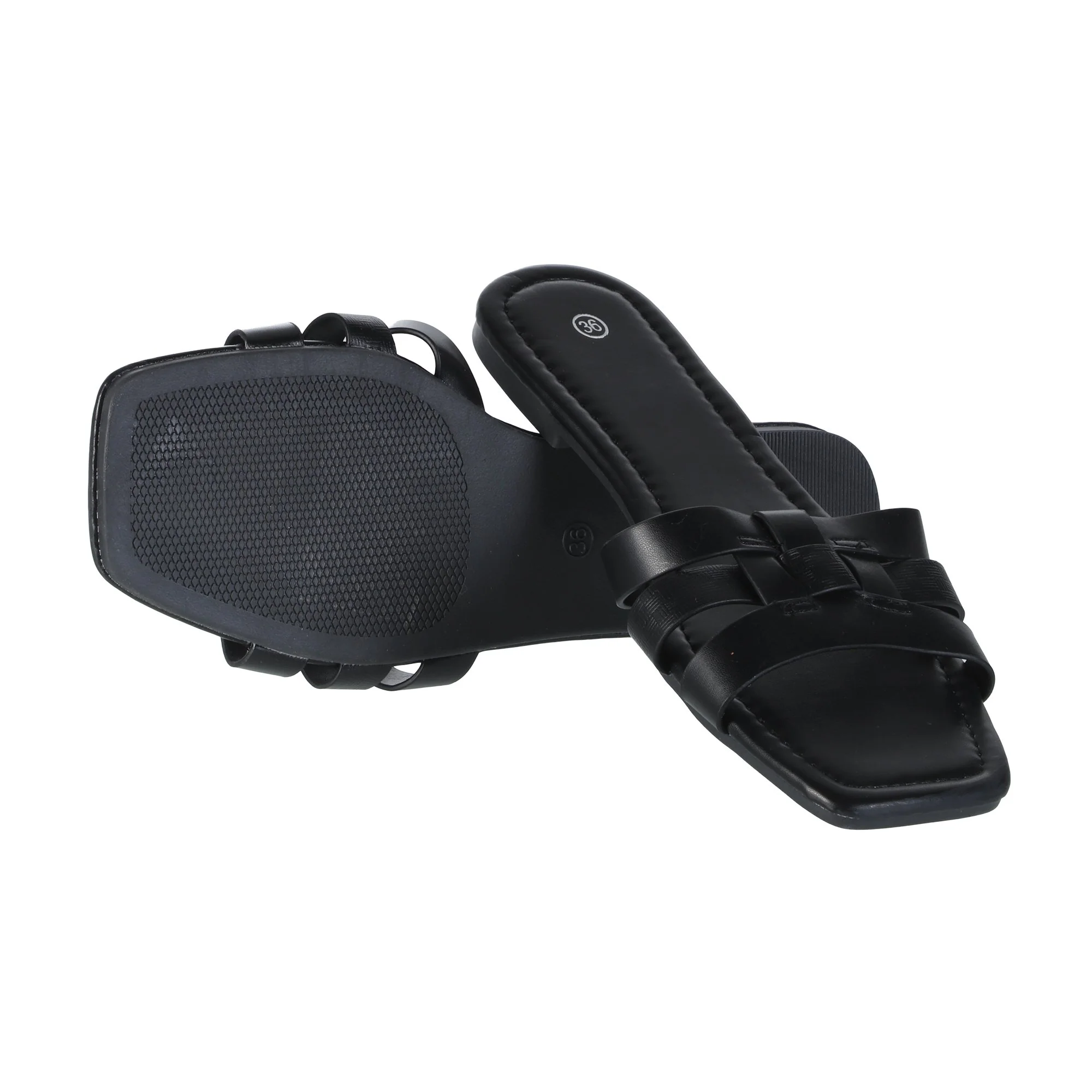 Mules plates  - Noir - Image 3