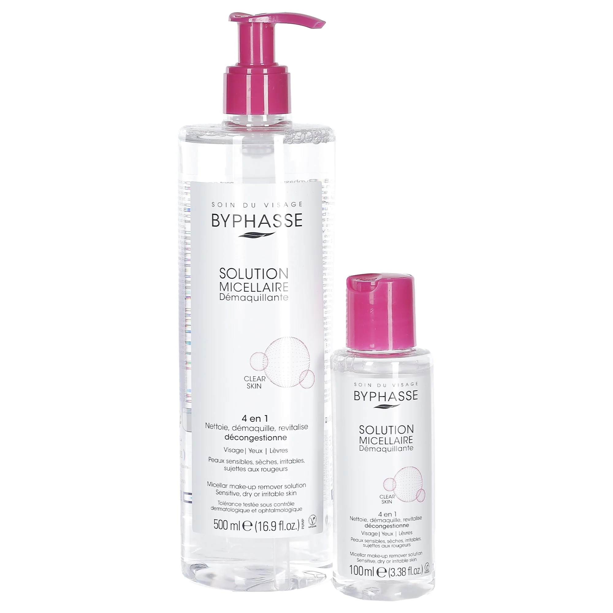 Pack eau micellaire 500 ml + 1 flacon 100 ml