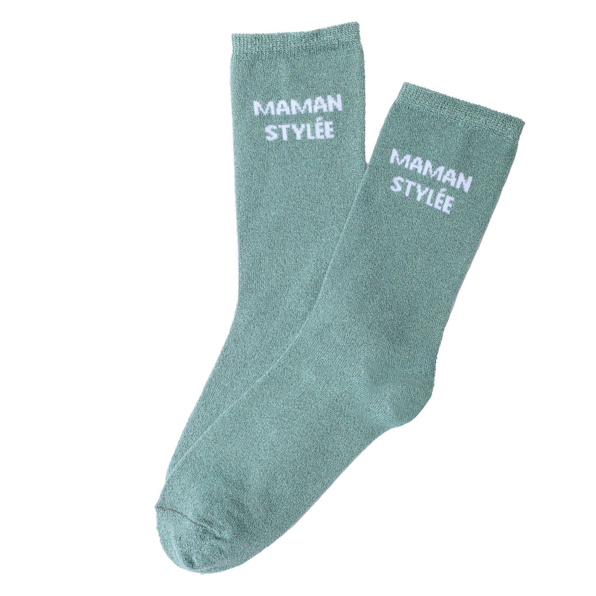 Paire de chaussette paillette avec message - Rose - Image 5