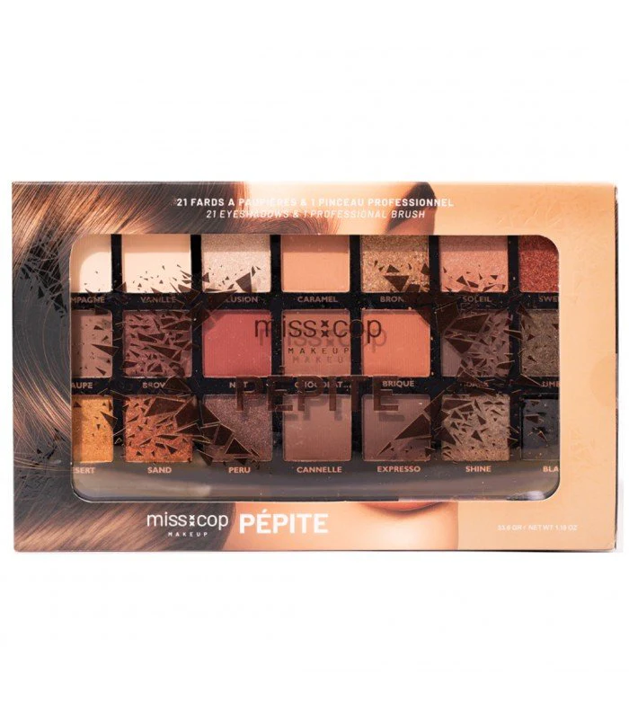 Palette de 21 fards à paupières Pépites