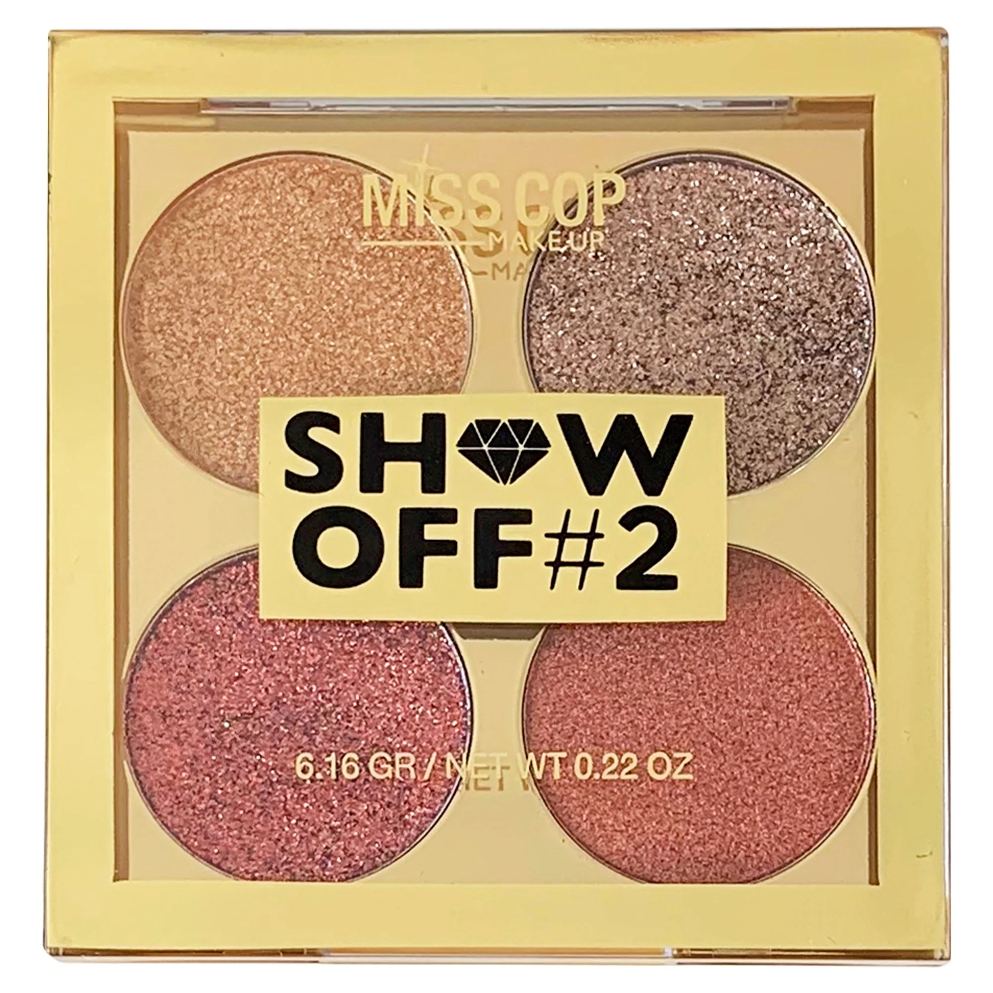 Palette de 4 fards à paupières Show Off 02 Rose Gold