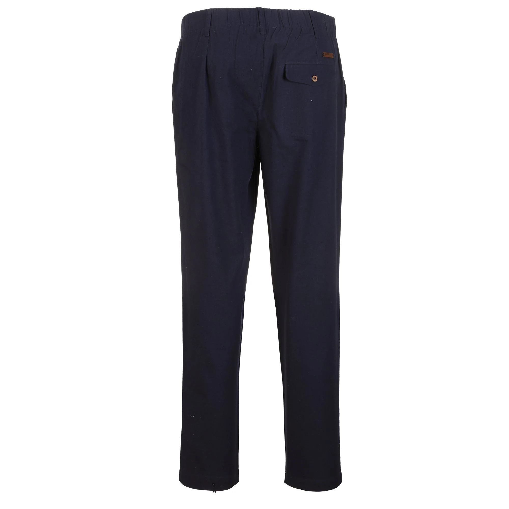 Pantalon à broderie lin et coton  - Bleu foncé - Image 2