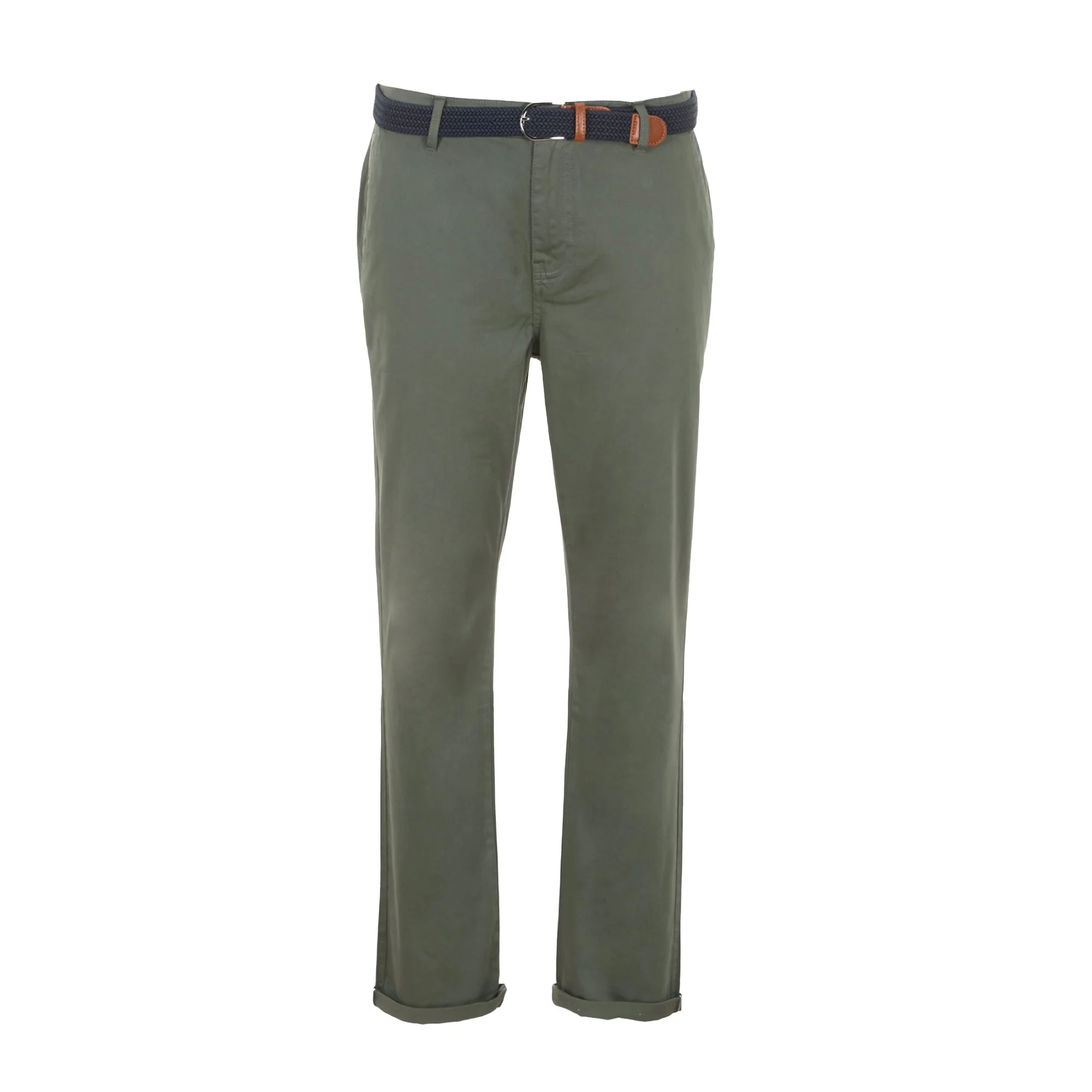 Pantalon chino + ceinture - Vert