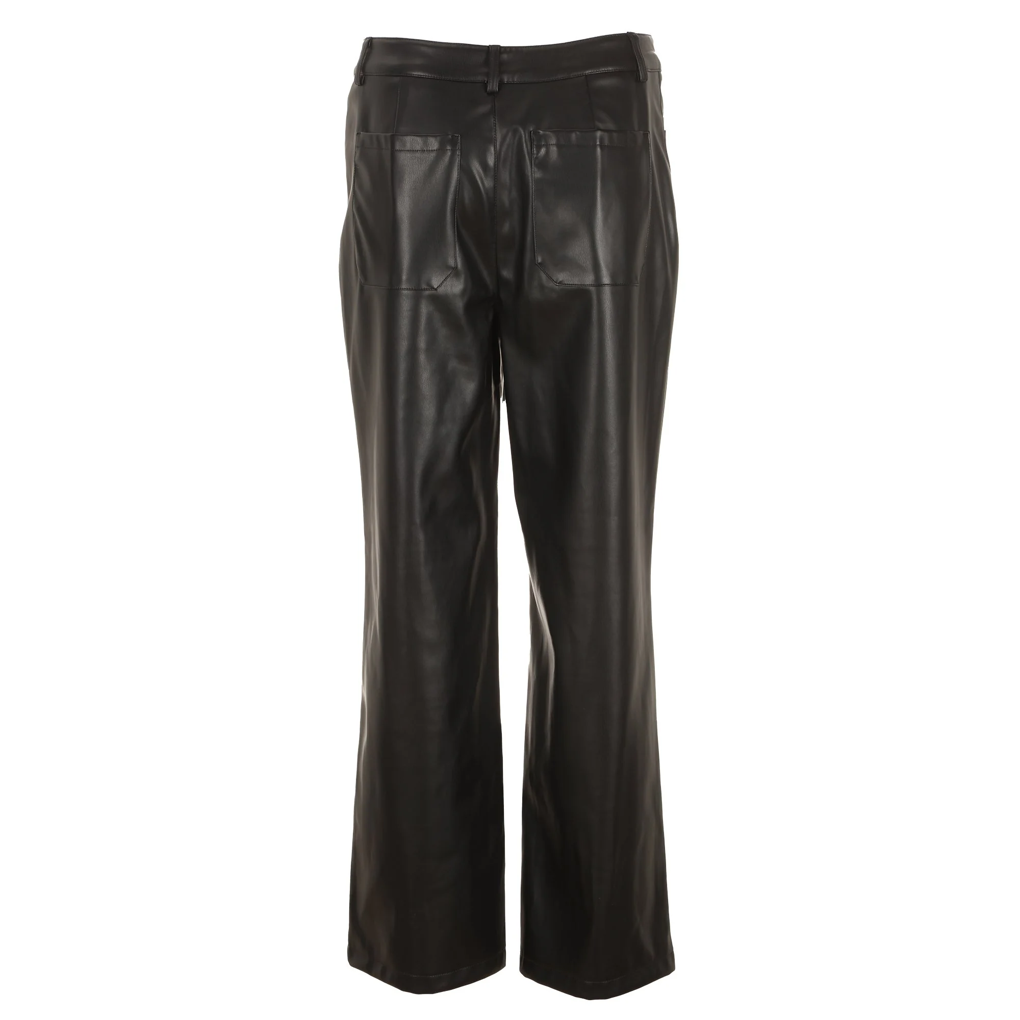 Pantalon en similicuir - Marron - Image 2