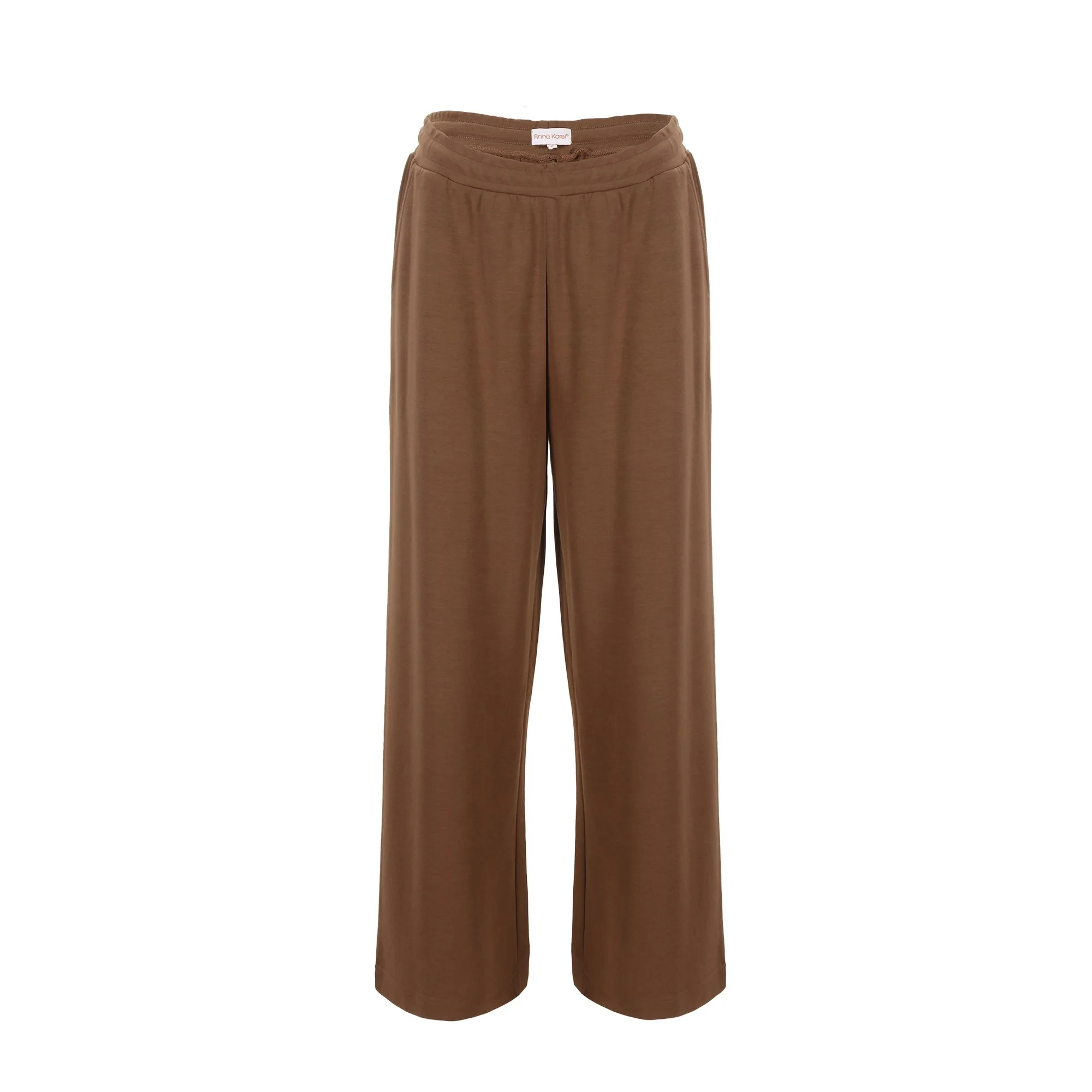 Pantalon large en maille  - Kaki