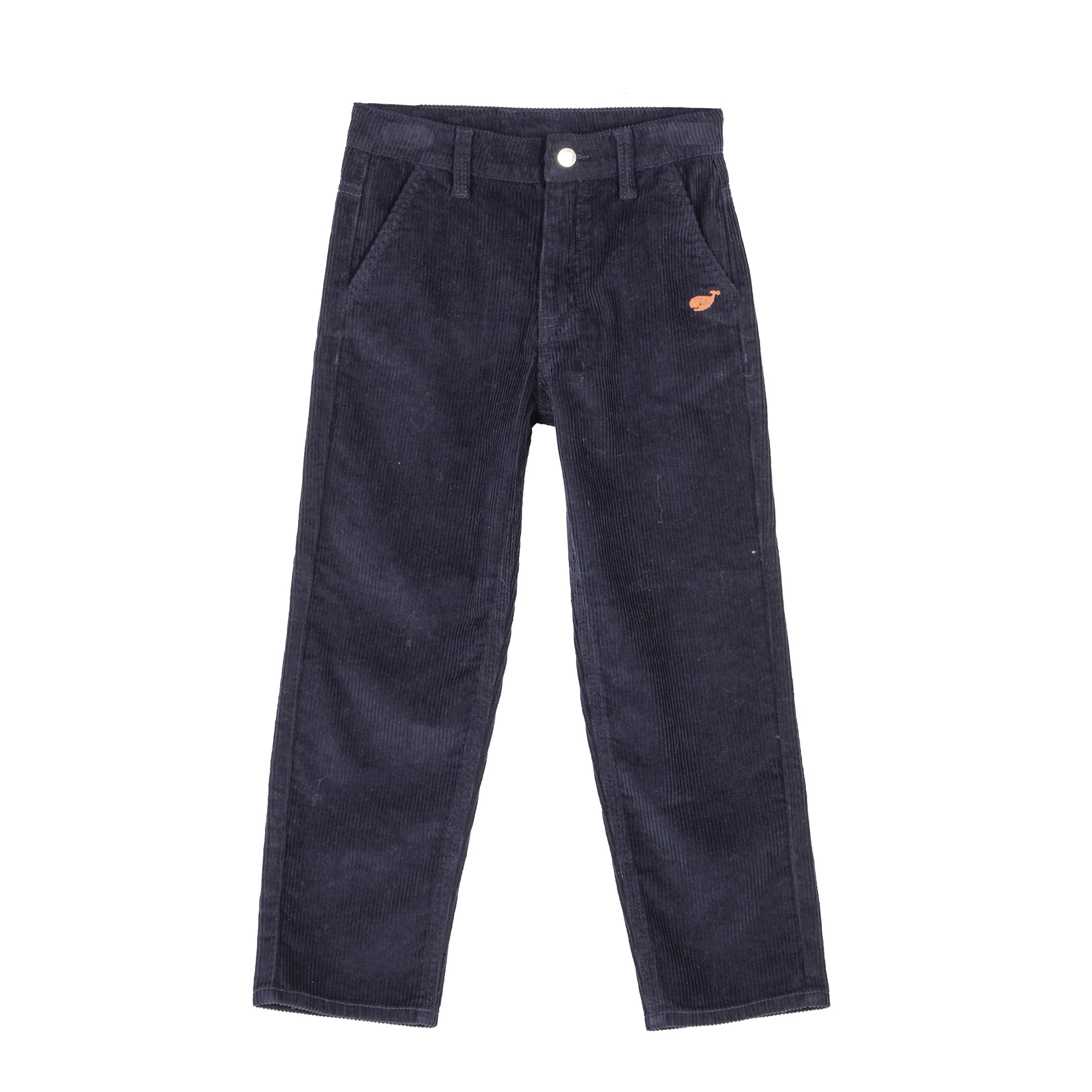 Pantalon velours droit 3-12 ans - Bleu foncé