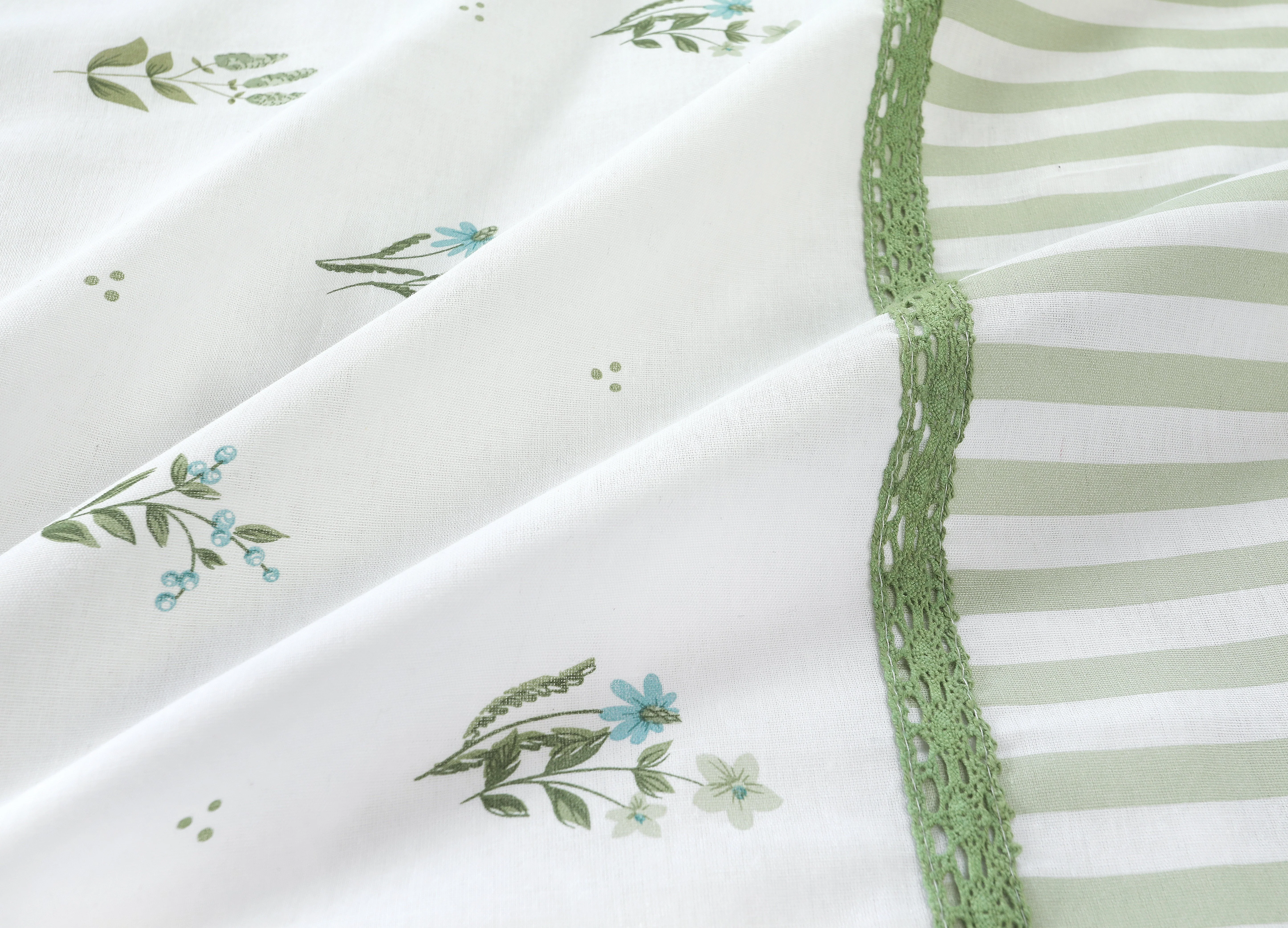 Parure house de couette 240x220 et 2 taies d'oreiller 63x63cm - Vert - Image 4