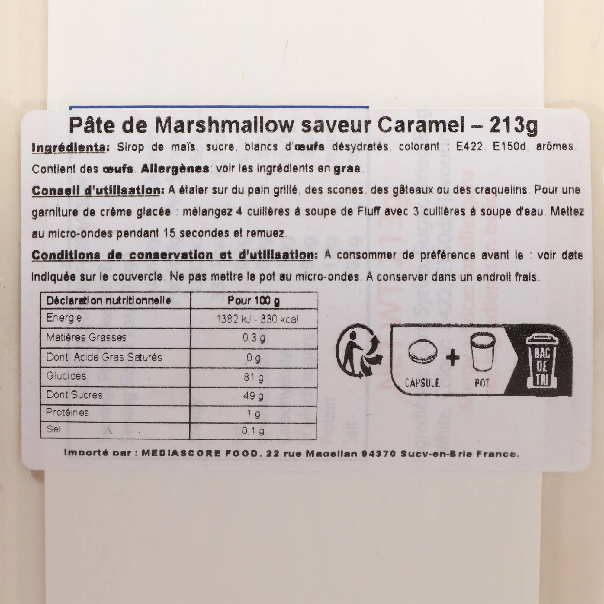 Pate à tartiner marshmallow caramel - Image 2