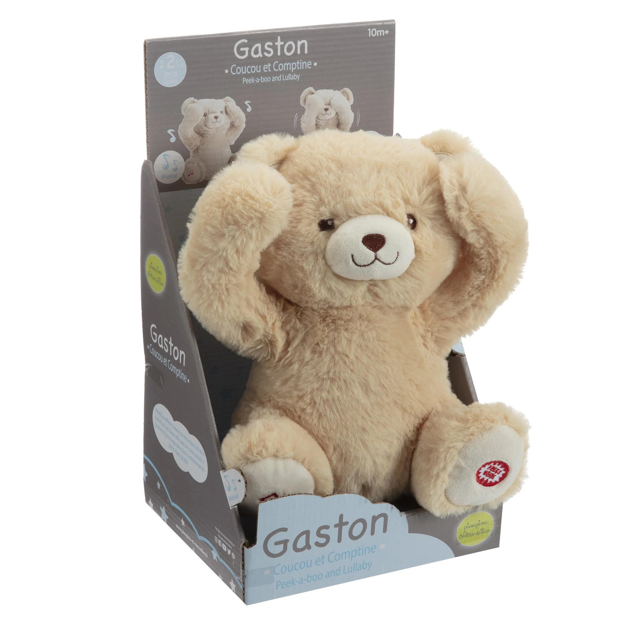 Peluche Gaston l'Ourson coucou - PIOUPIOU ET MERVEILLES
