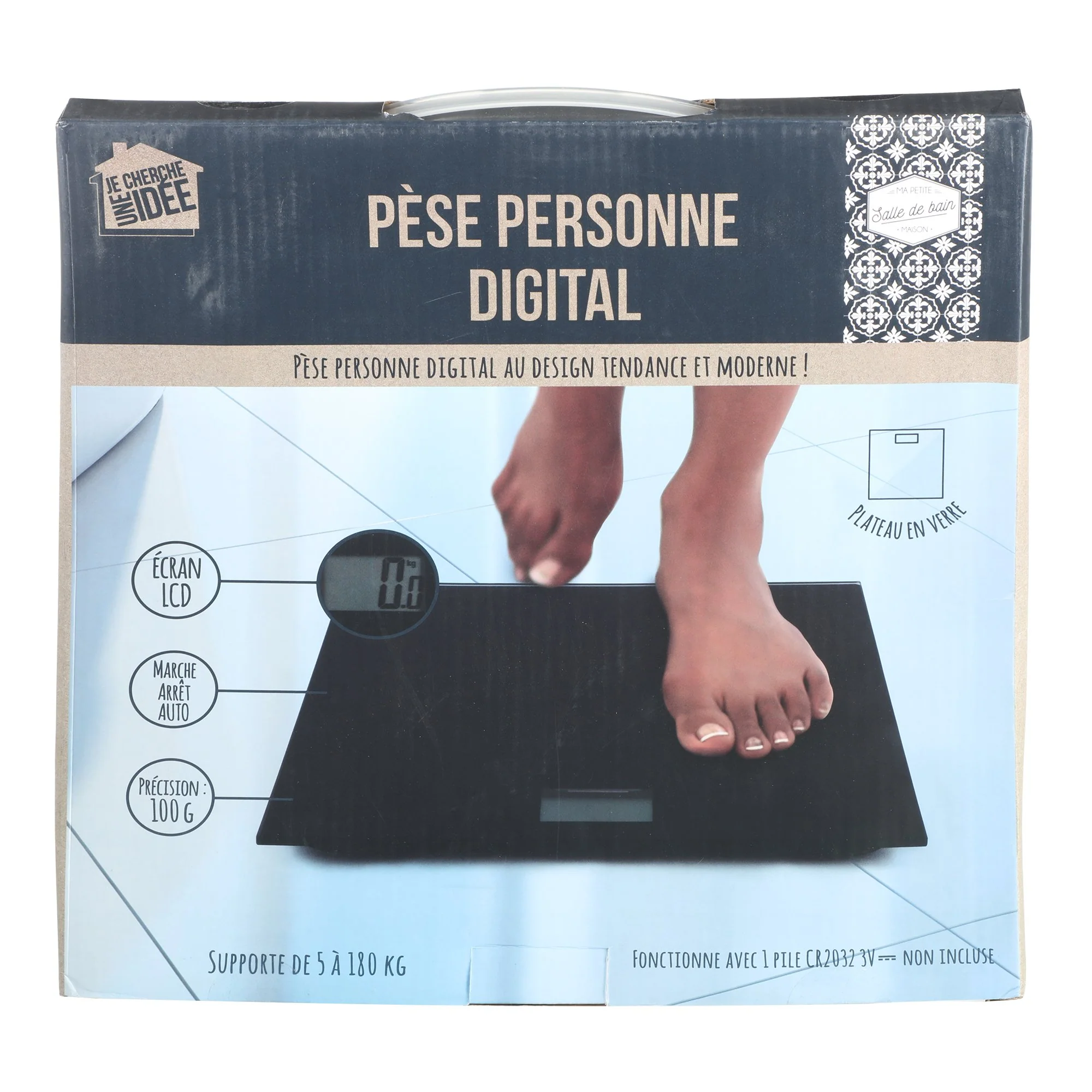 Pèse personne électronique ultra plat  - Gris - Image 4