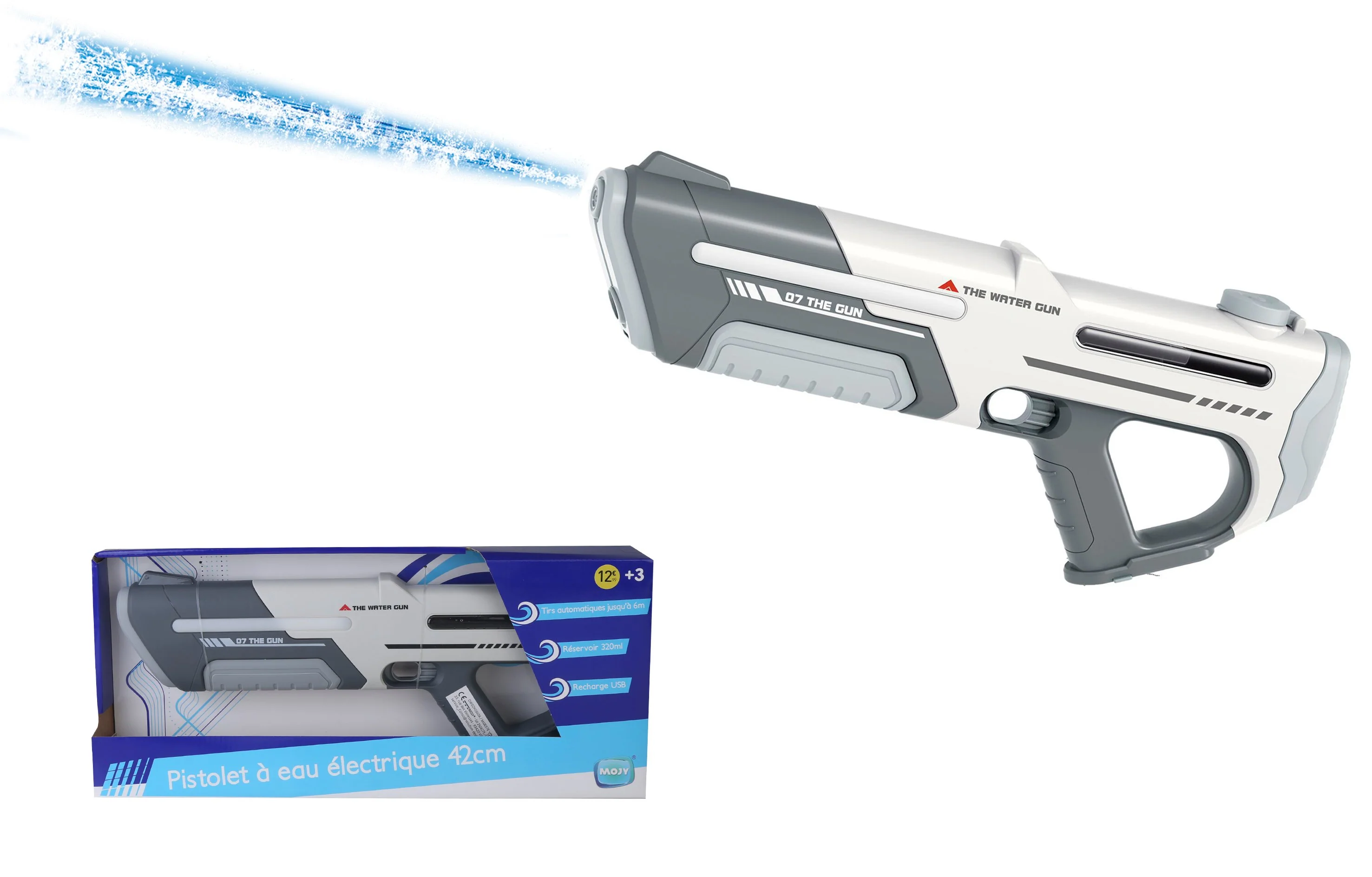 Pistolet à eau électrique  - Gris