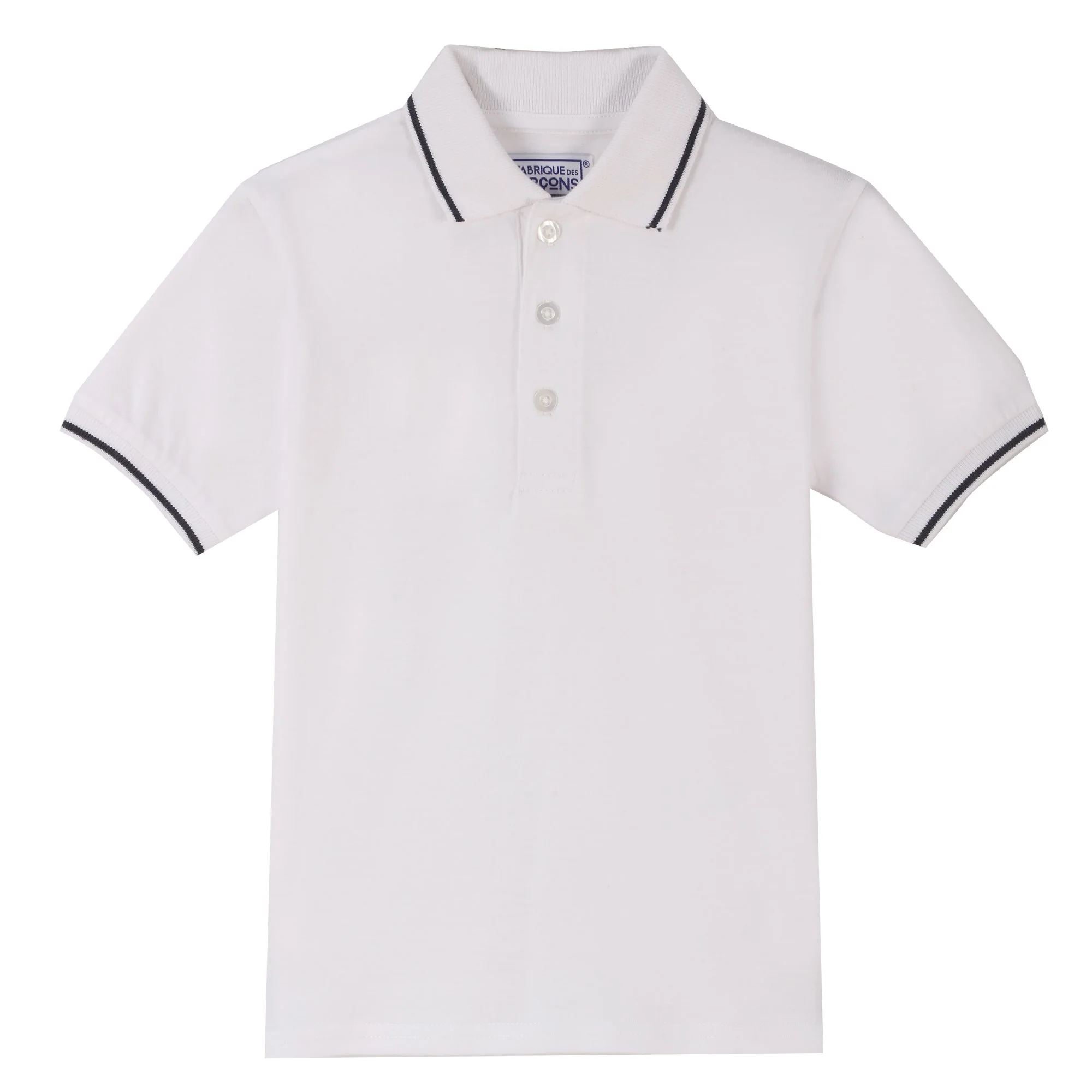 Polo manches courtes 3/12 ans - Blanc