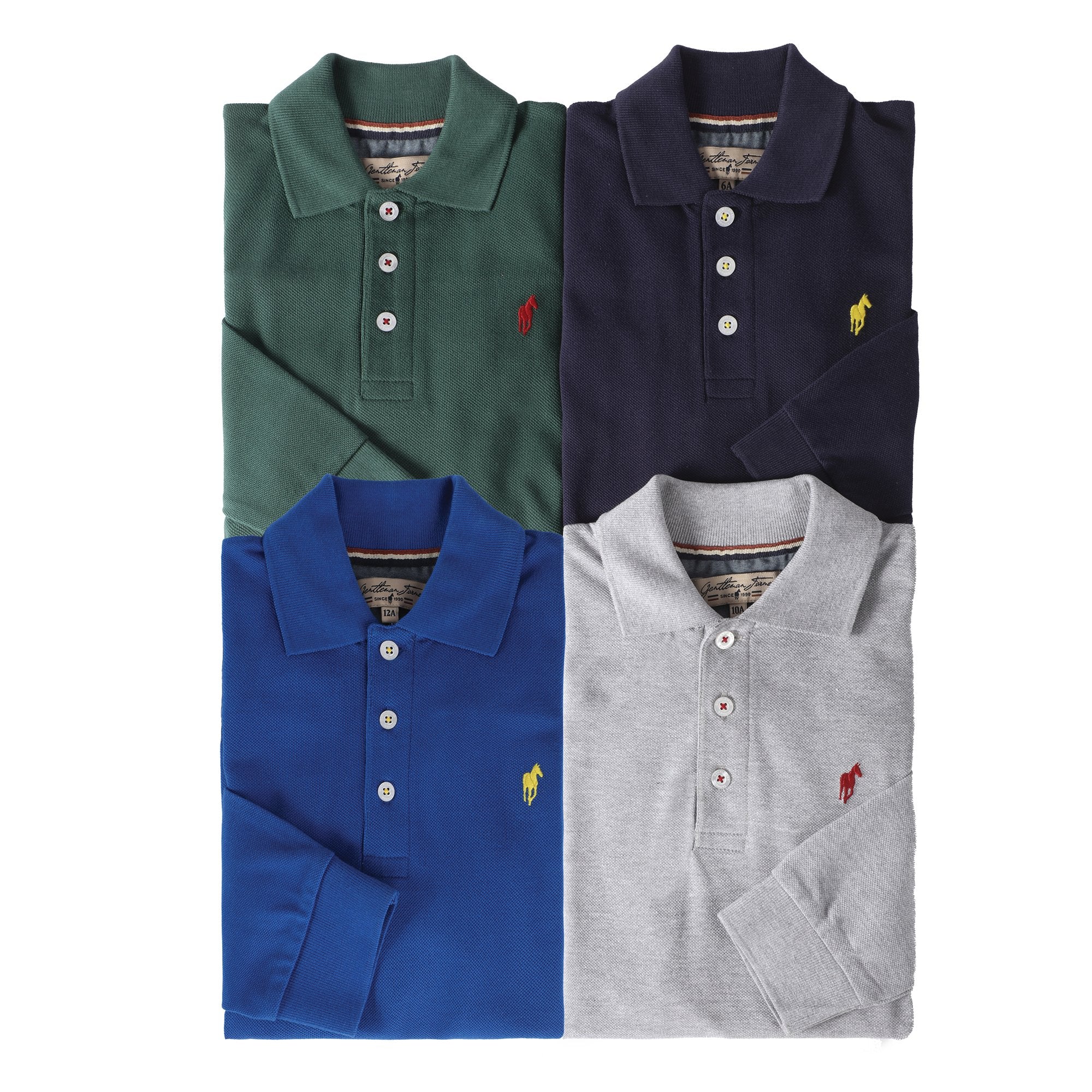 Polo manches longues avec broderie 3/12 ans - Bleu foncé - Image 3
