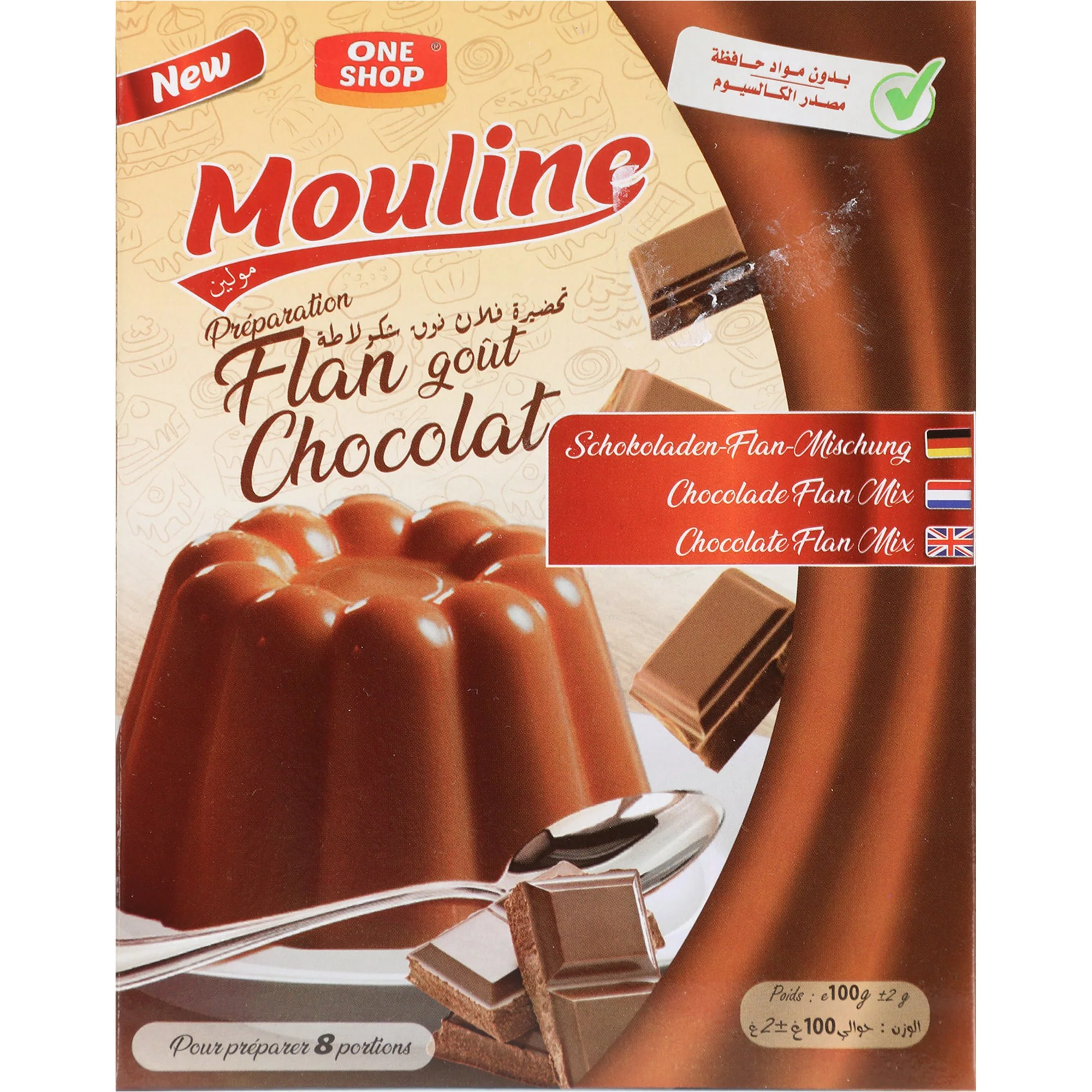 Préparation flan chocolat