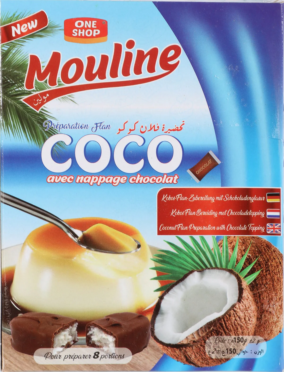 Préparation flan coco