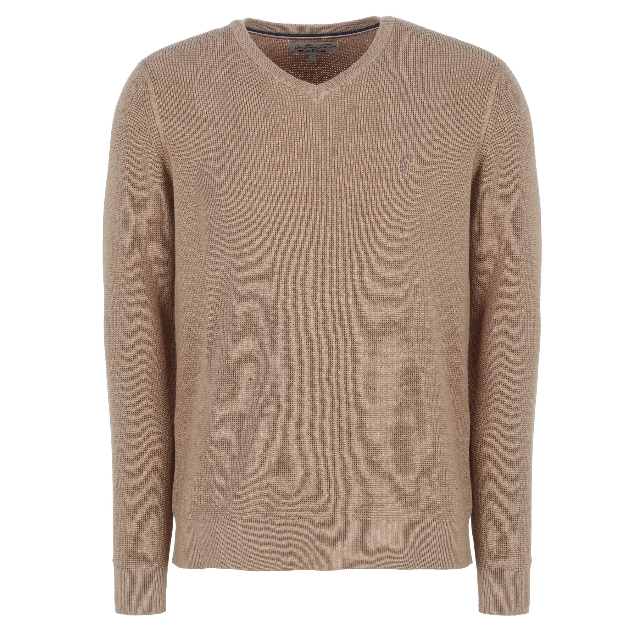 Pull col bleu ou beige  - Beige