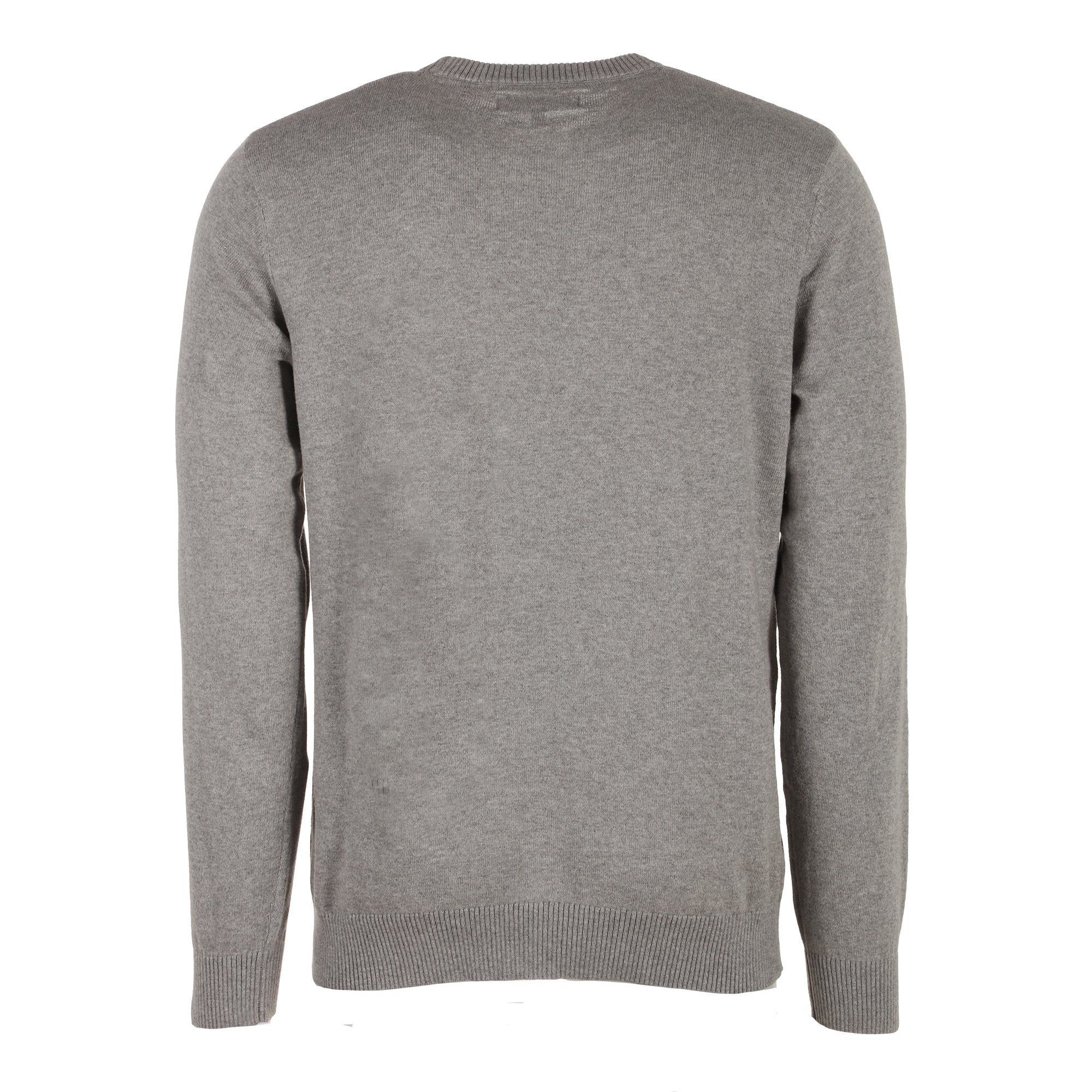 Pull col rond avec cachemire - Gris - Image 2
