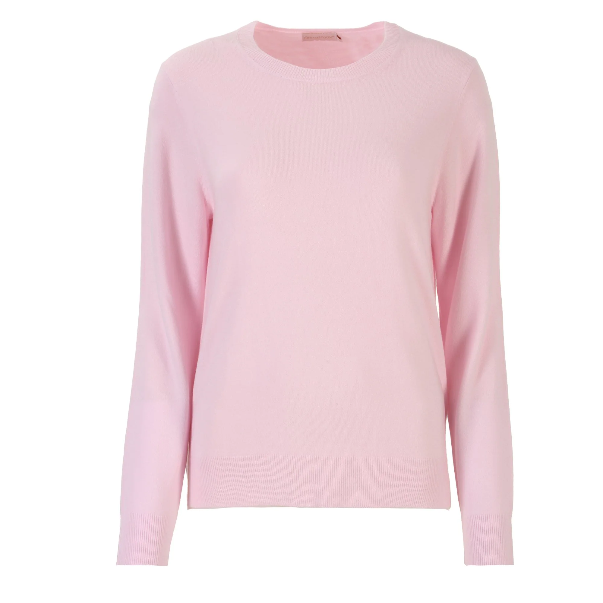 Pull col rond touché cachemire - Rose