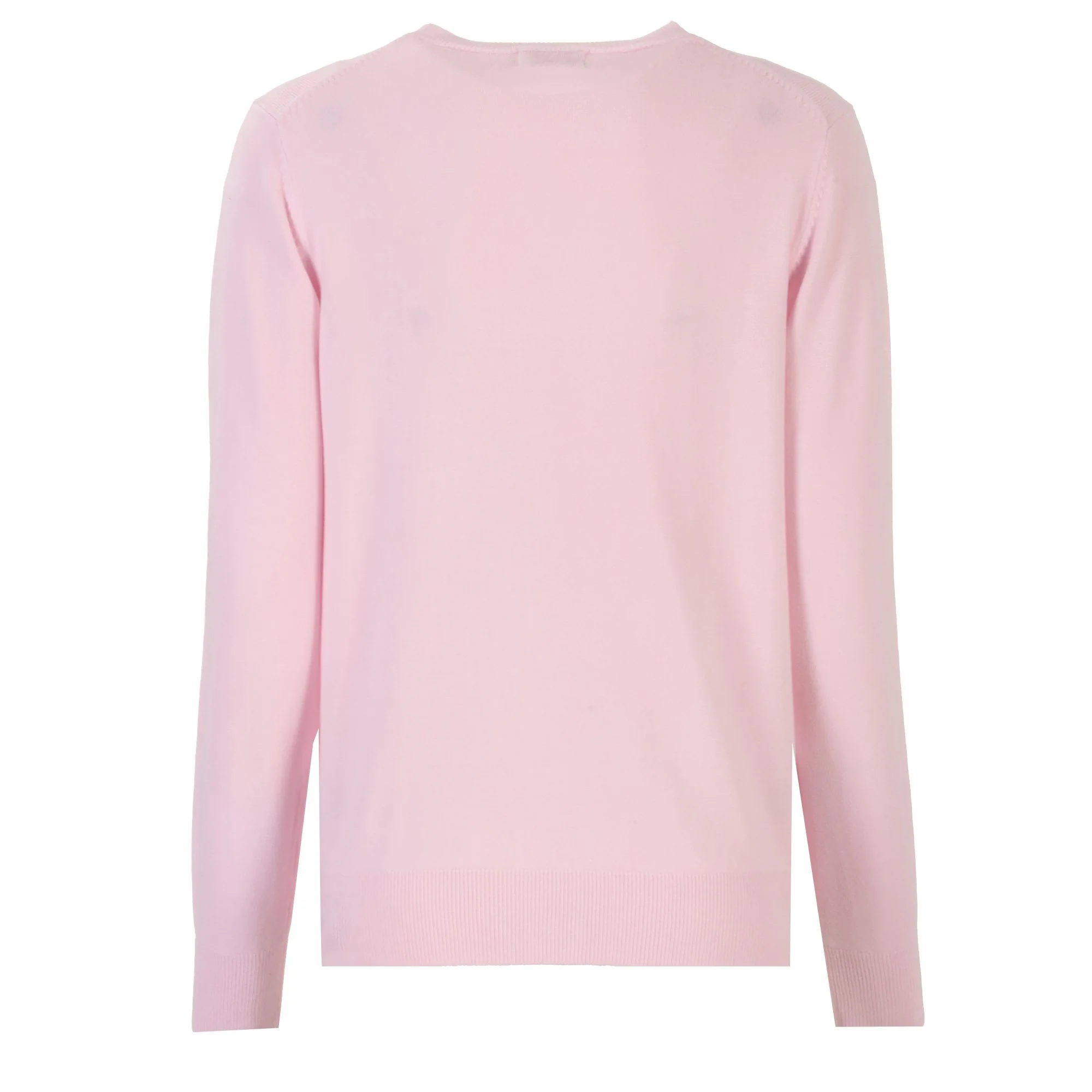 Pull col rond touché cachemire - Rose - Image 2