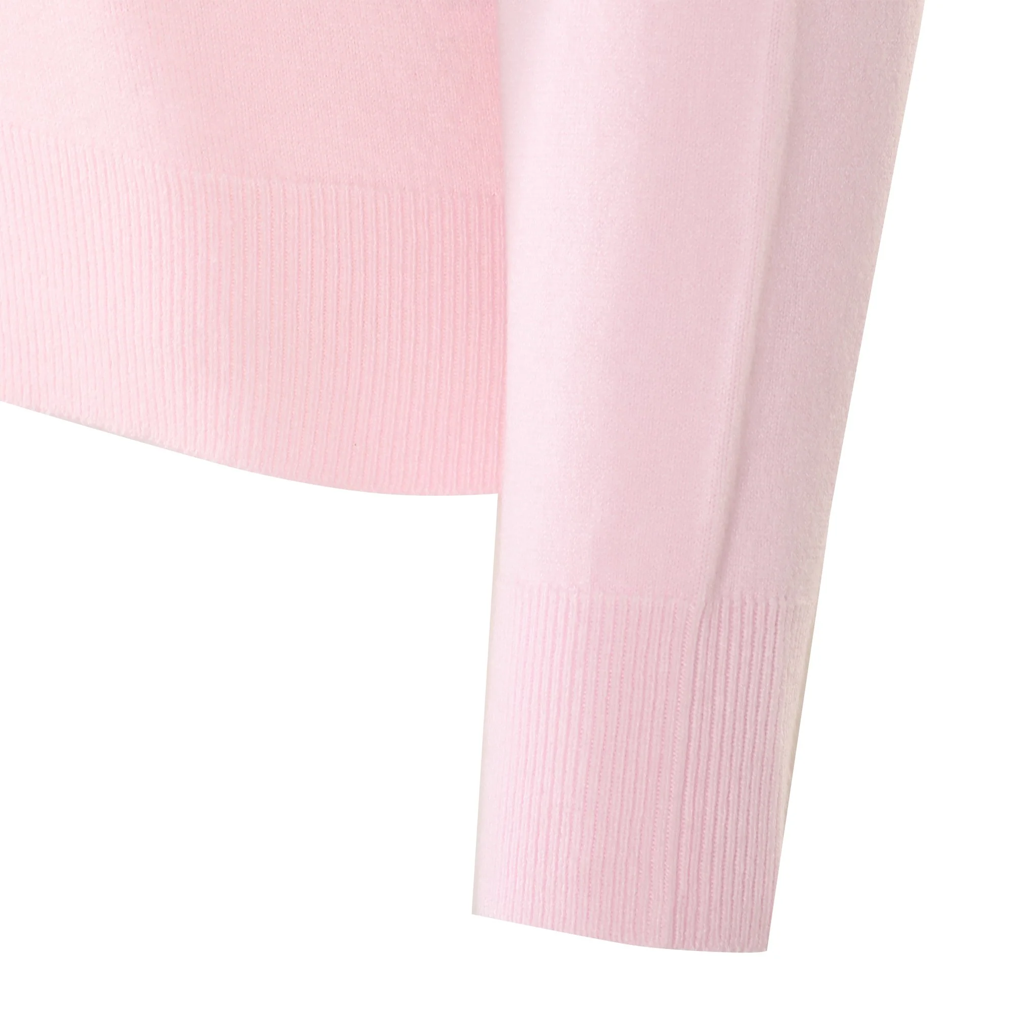 Pull col rond touché cachemire - Rose - Image 3