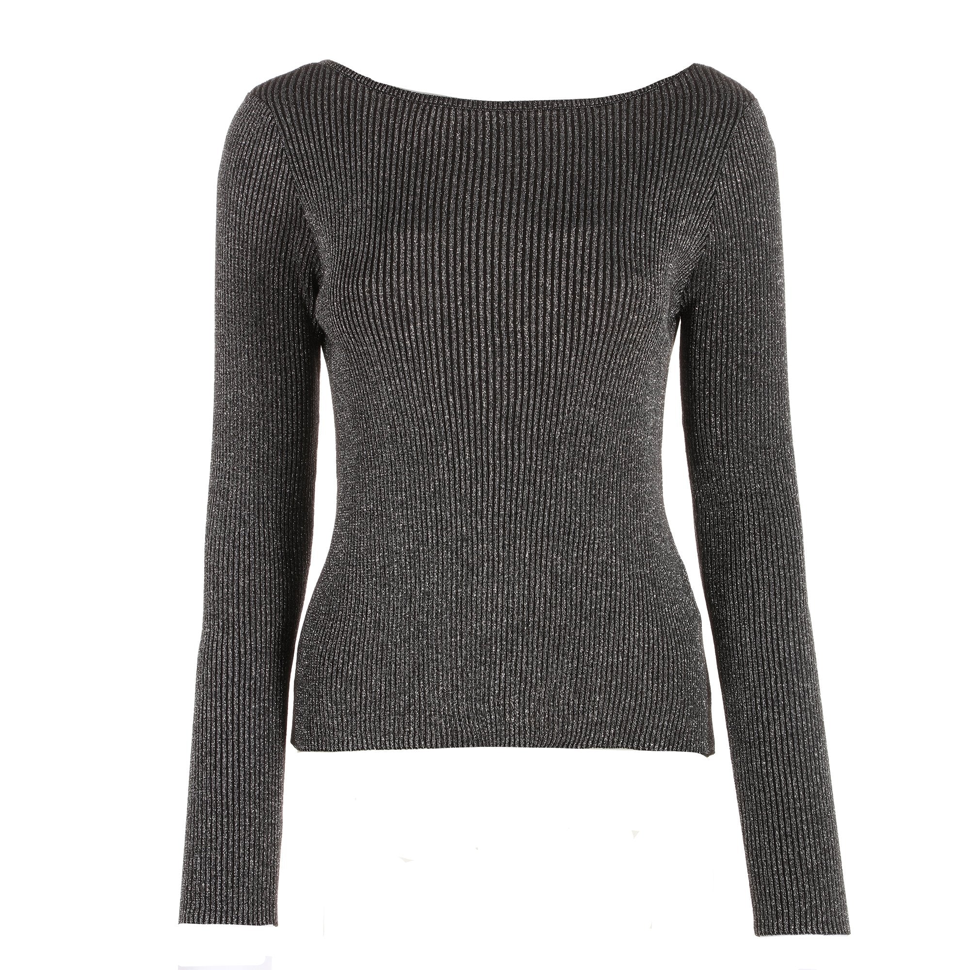 Pull en maille brillante argent - Argent - Image 2