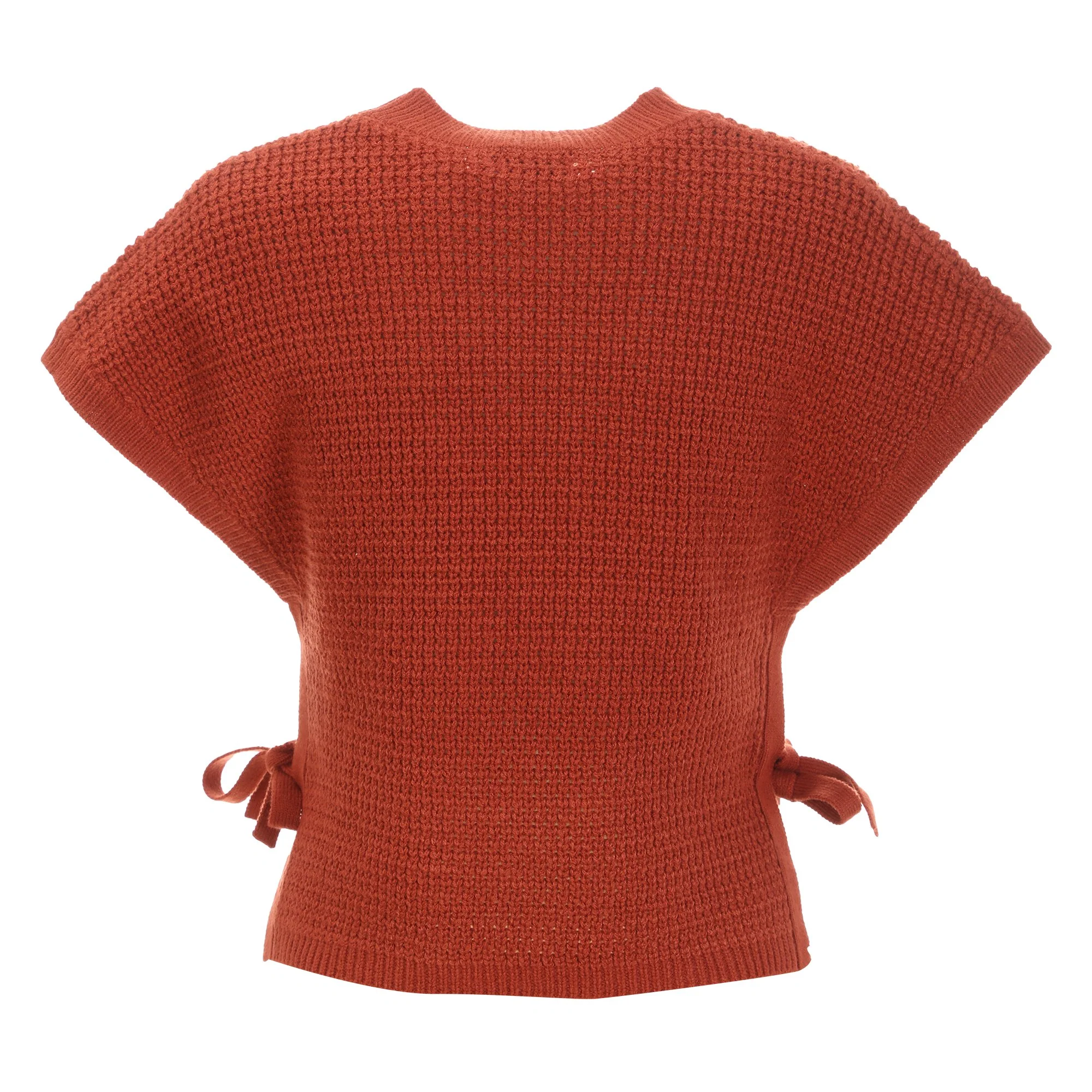 Pull sans manche noué  - Orange - Image 2