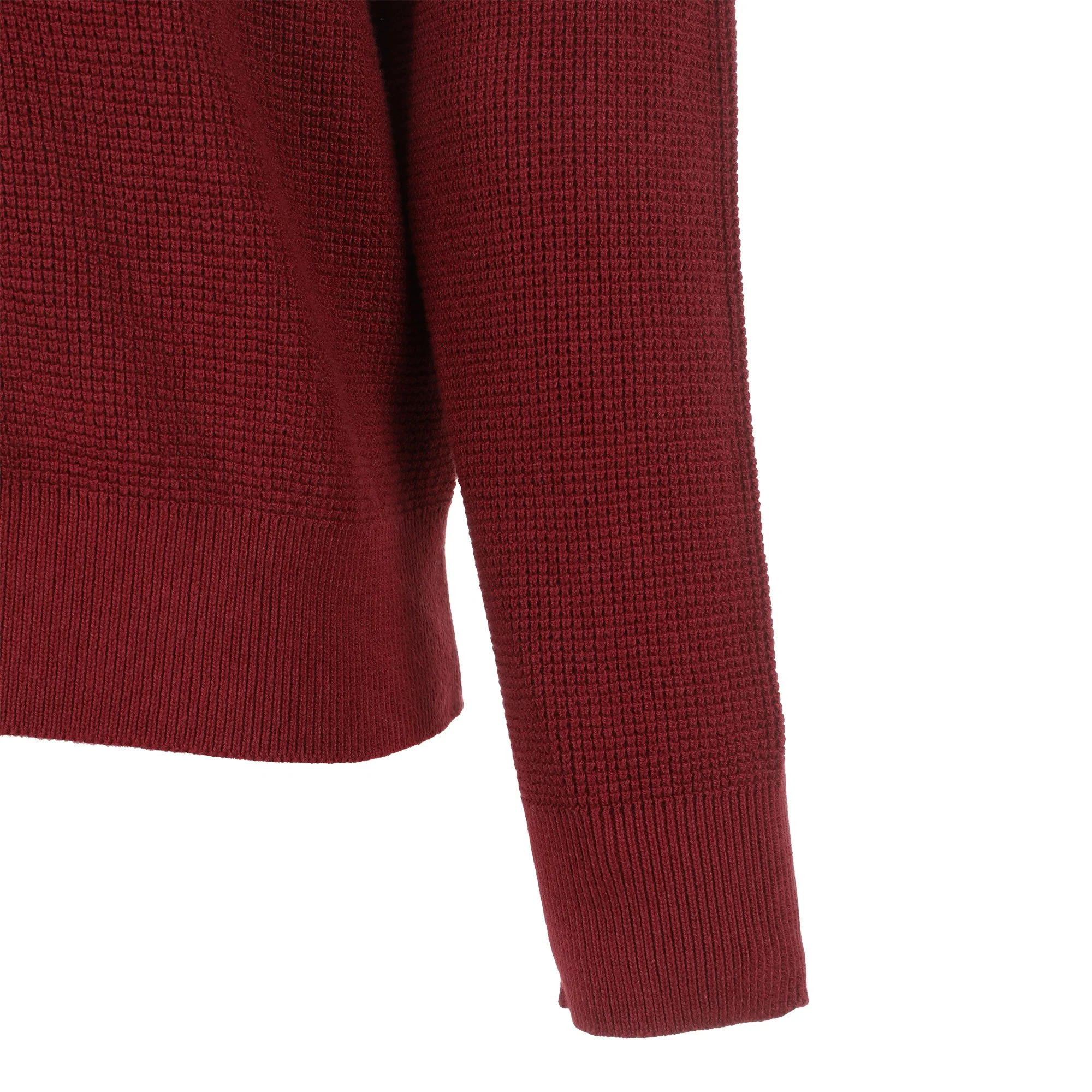 Pull uni bordeaux ou bleu  - Rouge - Image 4