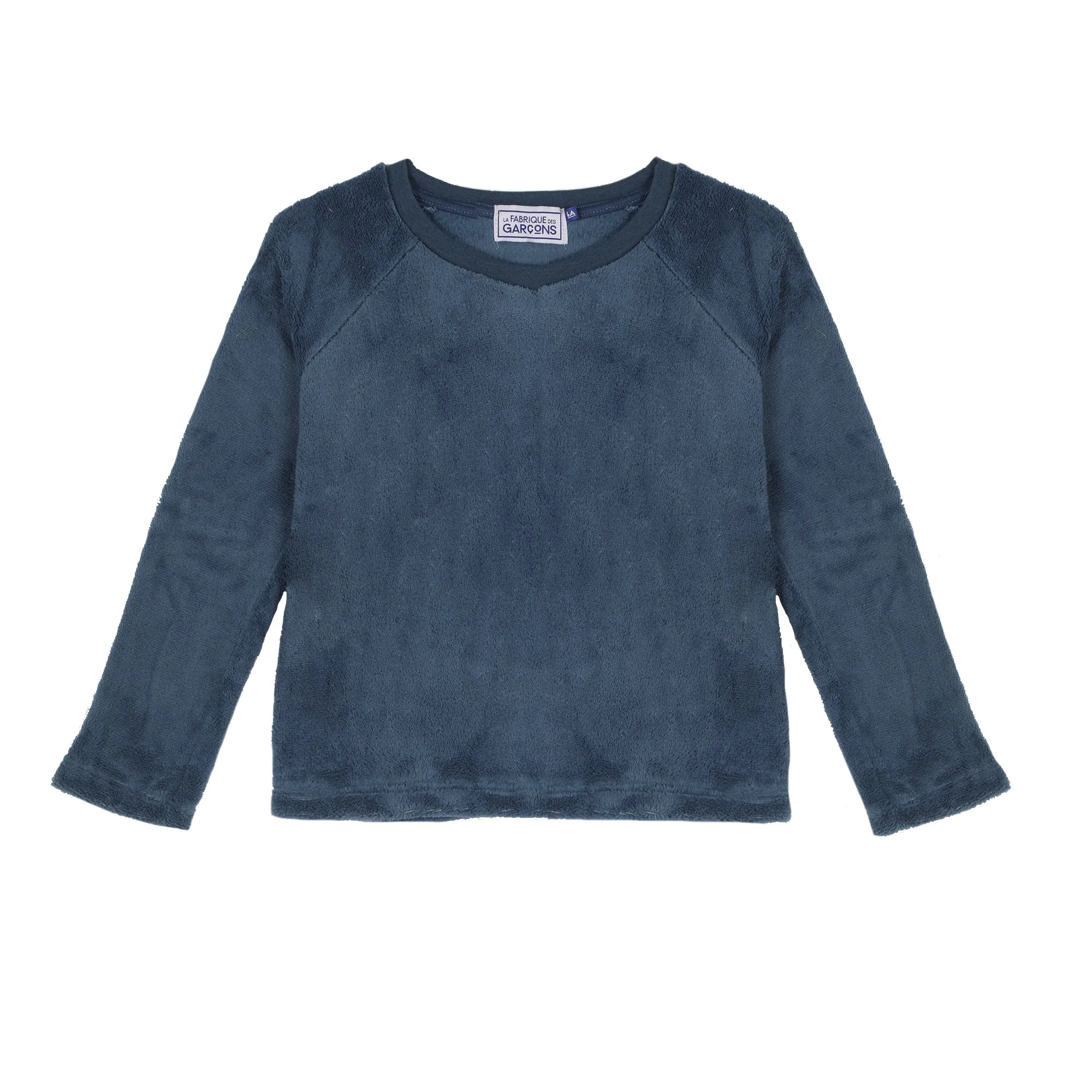 Pyjama coral fleece bas à carreaux 4/12 ans - Bleu - Image 2