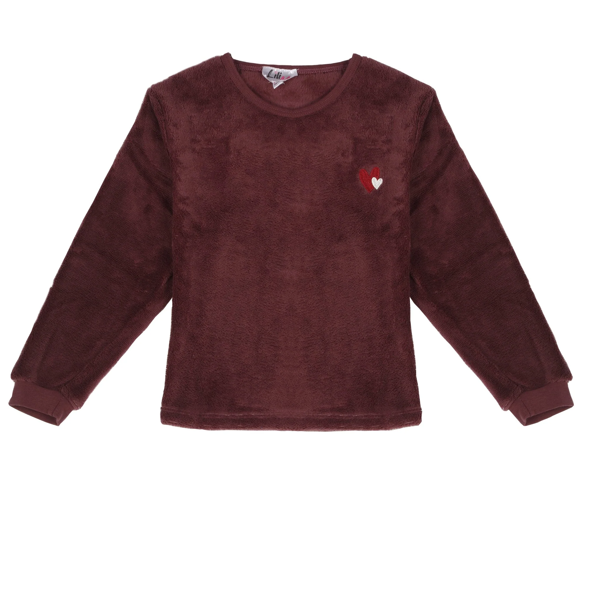 Pyjama coral fleece bas Ă carreaux 4/12 ans - Rouge - Image 2